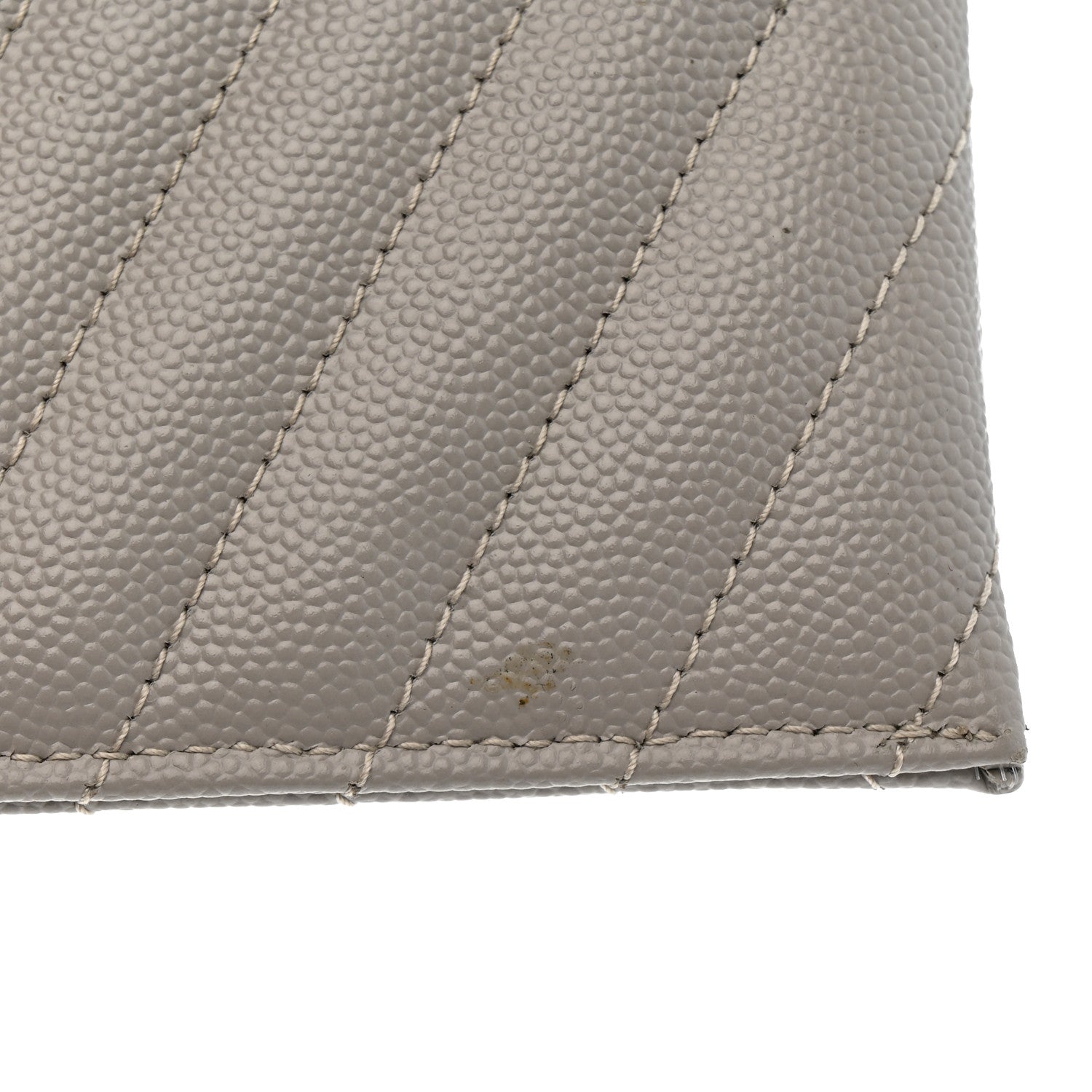 Grain De Poudre Chevron Monogram Bill Pouch Granite