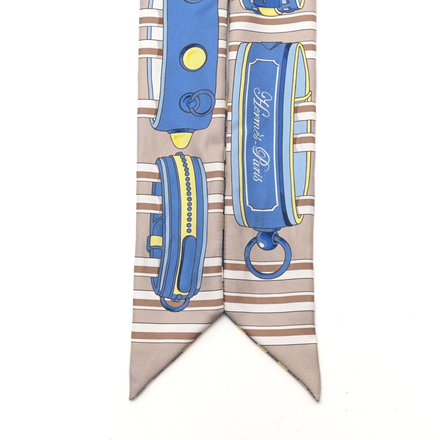 Silk Colliers De Chiens Remix Twilly Mastic Bleu Jaune