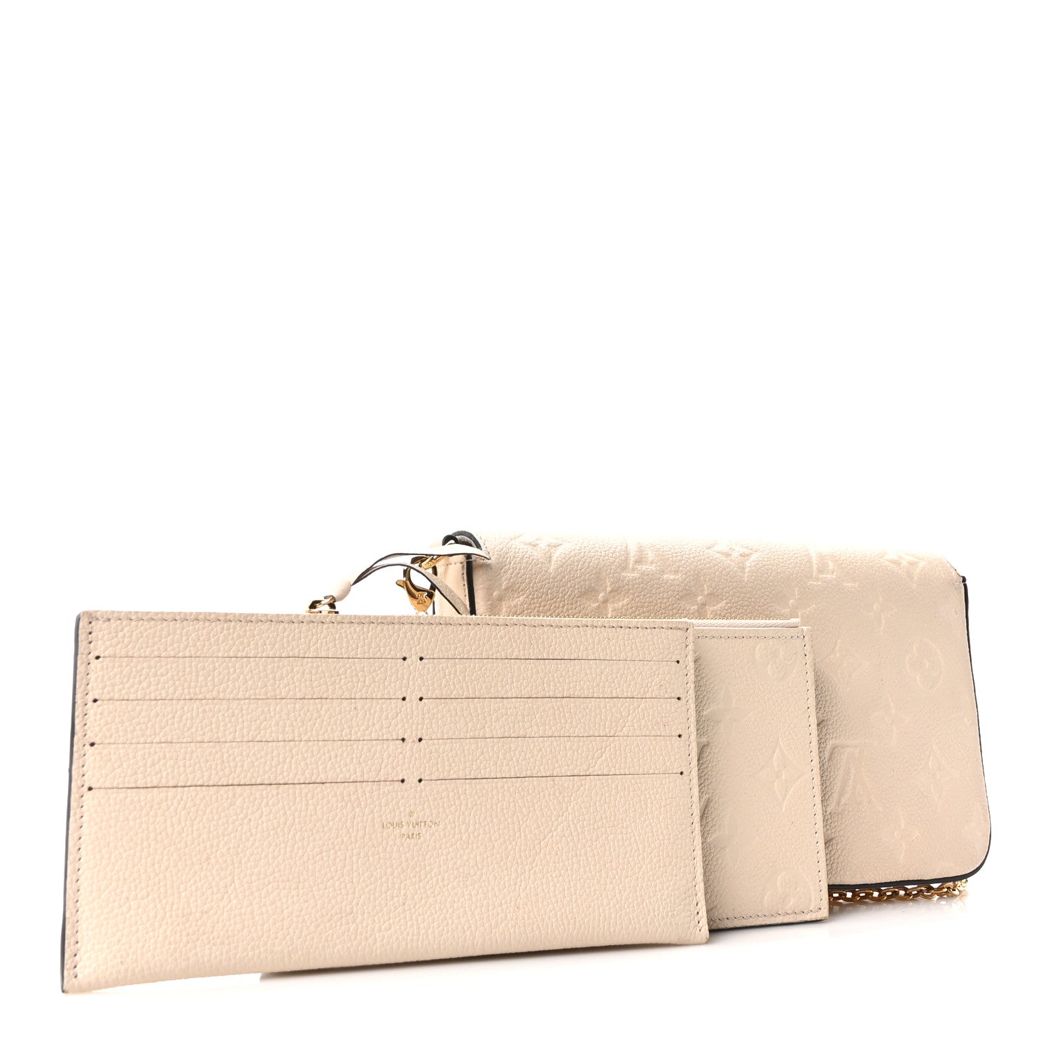 Empreinte Pochette Felicie Chain Wallet Cream