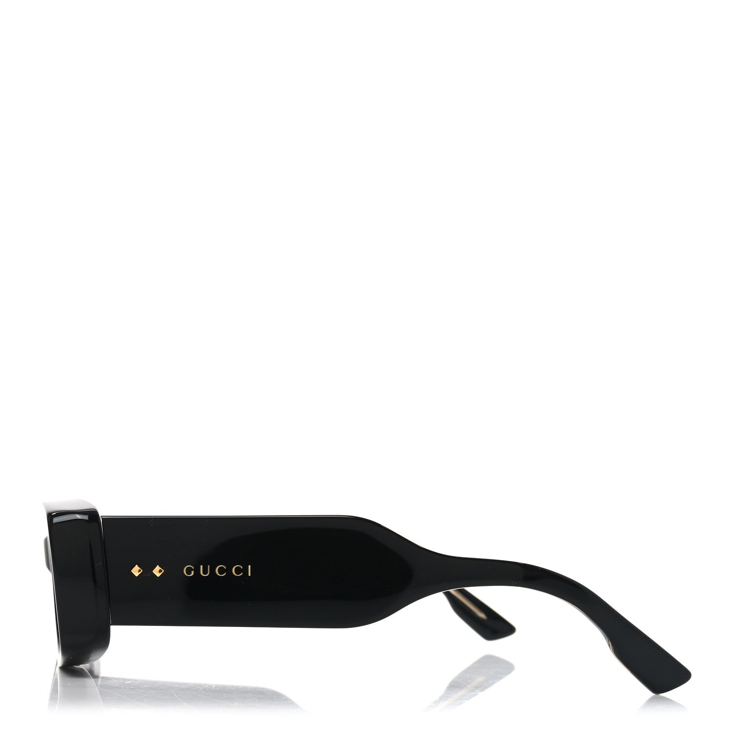 Acetate Rectangle Frame Sunglasses GG1528S Black