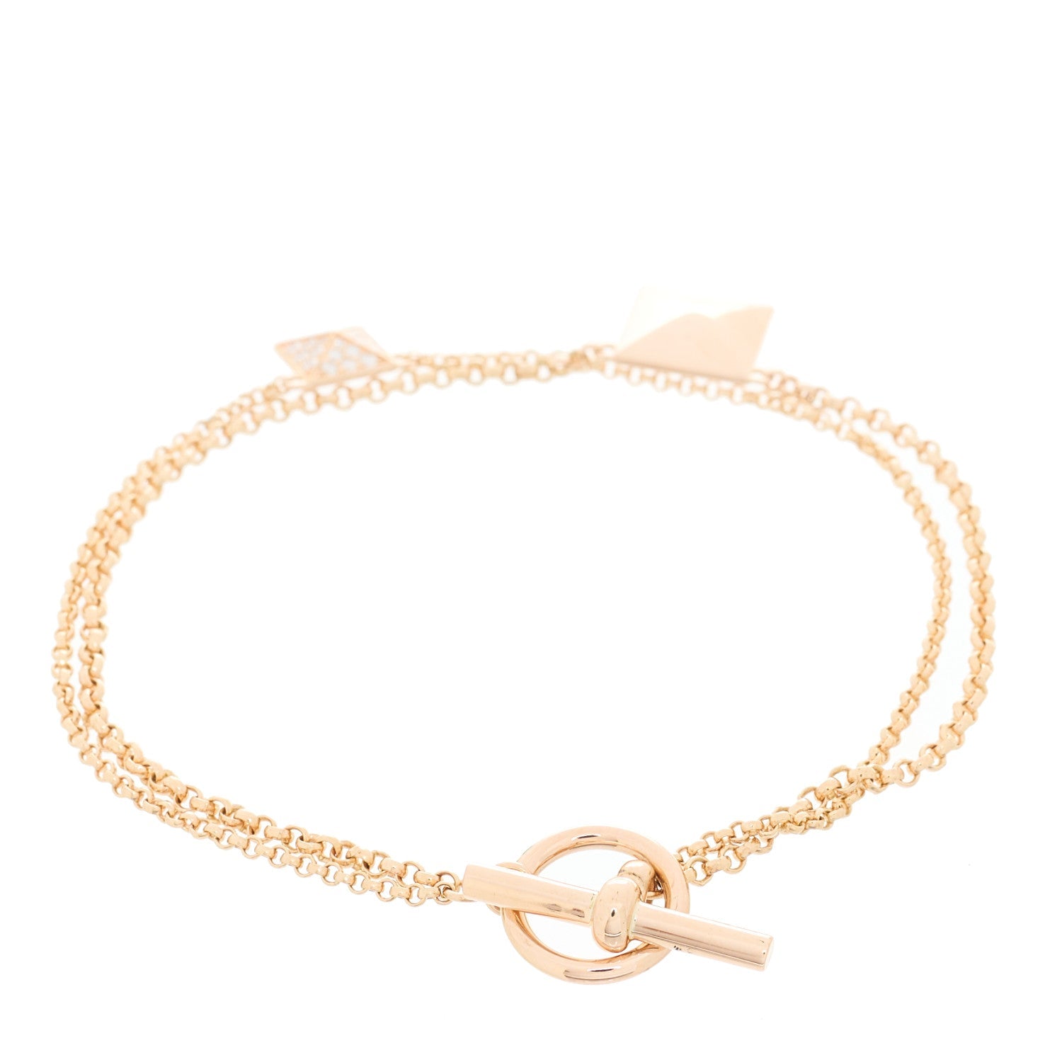 18K Rose Gold Diamond Clou d'H Bracelet