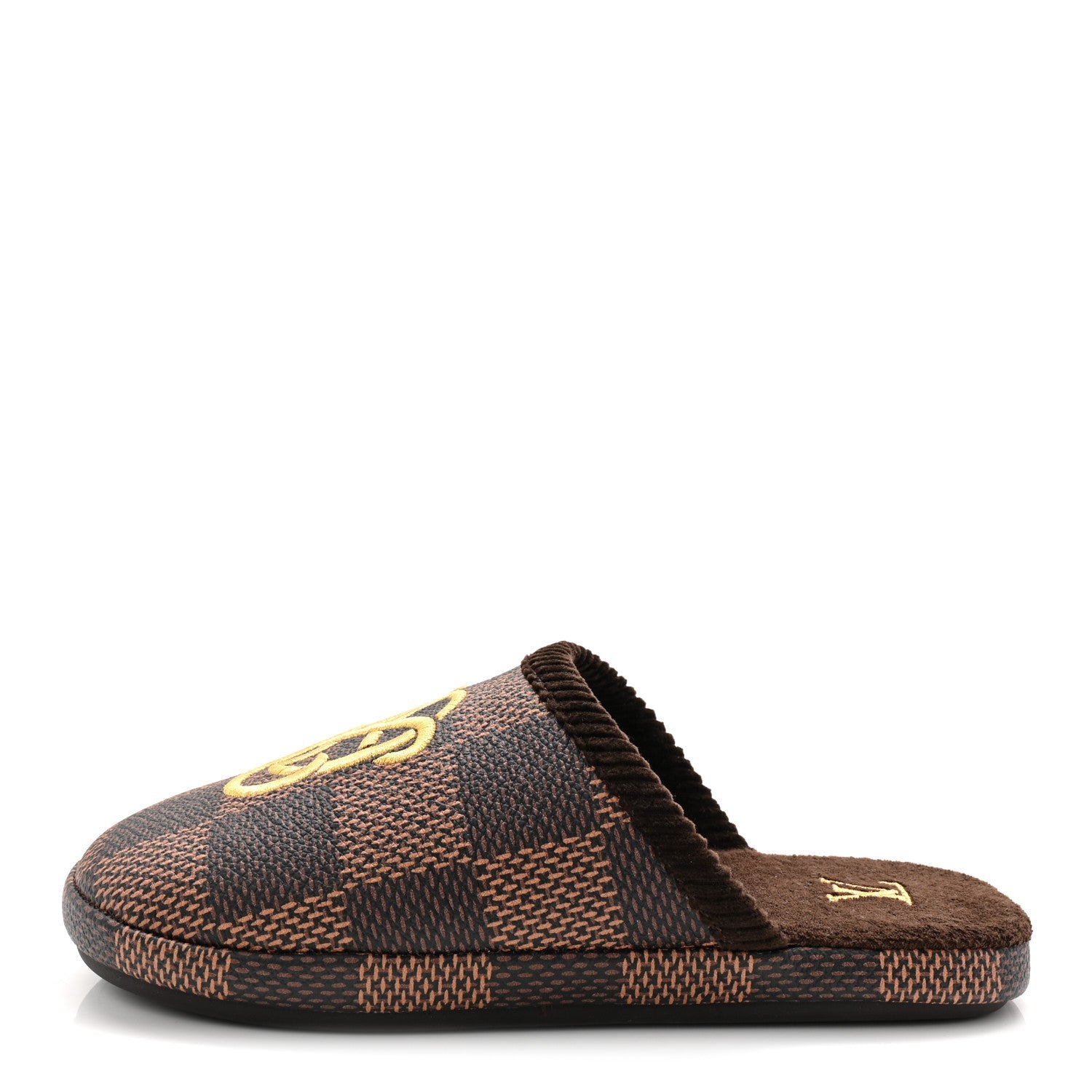 Damier Ebene Palace Slippers 35 Mocha