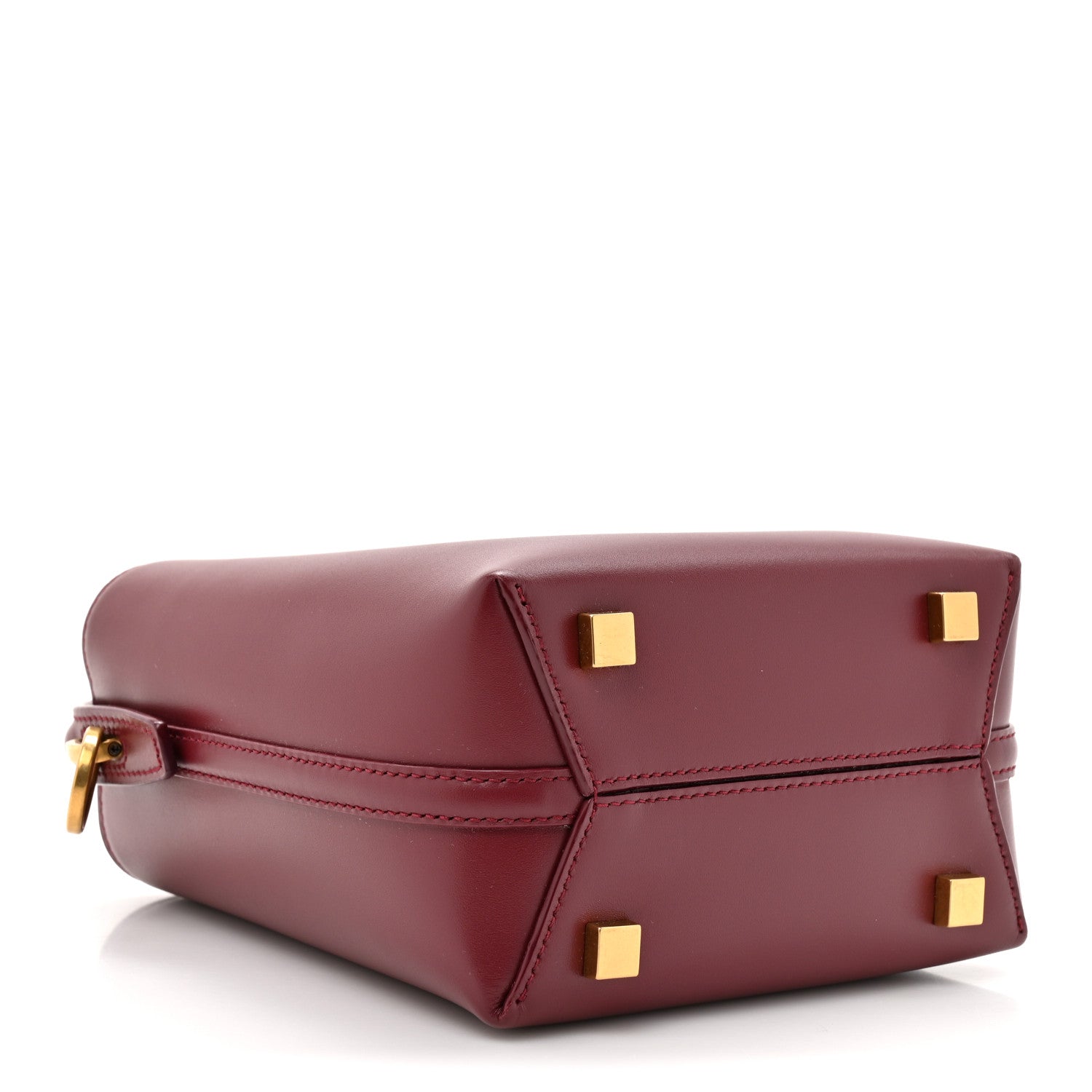 Shiny Calfskin Le 37 Mini Bucket Bag Rouge Merlot