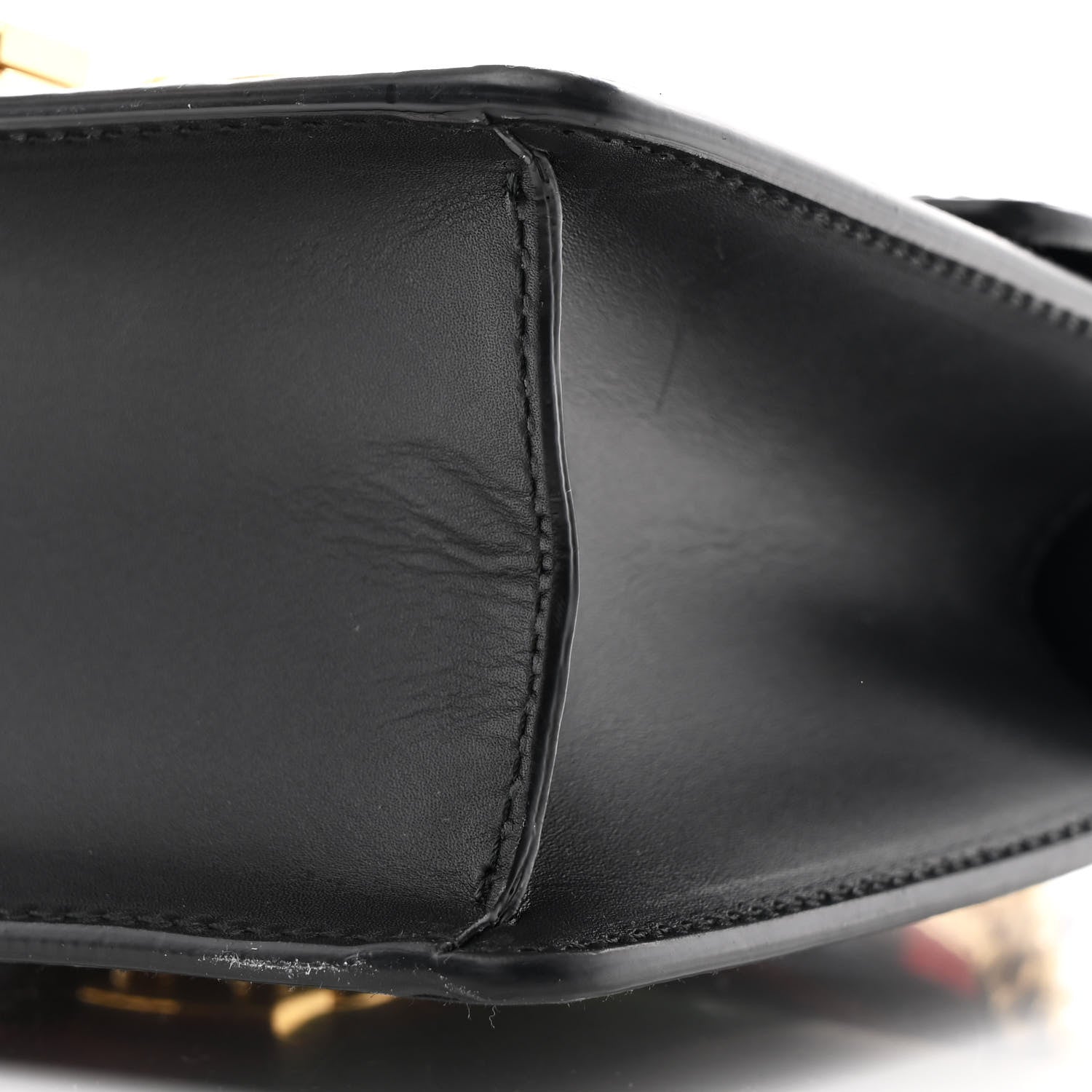 Calfskin Mini Sylvie Chain Shoulder Bag Black