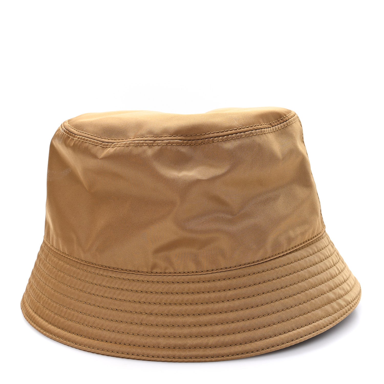 Re-Nylon Metal Triangle Logo Mens Bucket Hat L Tabacco