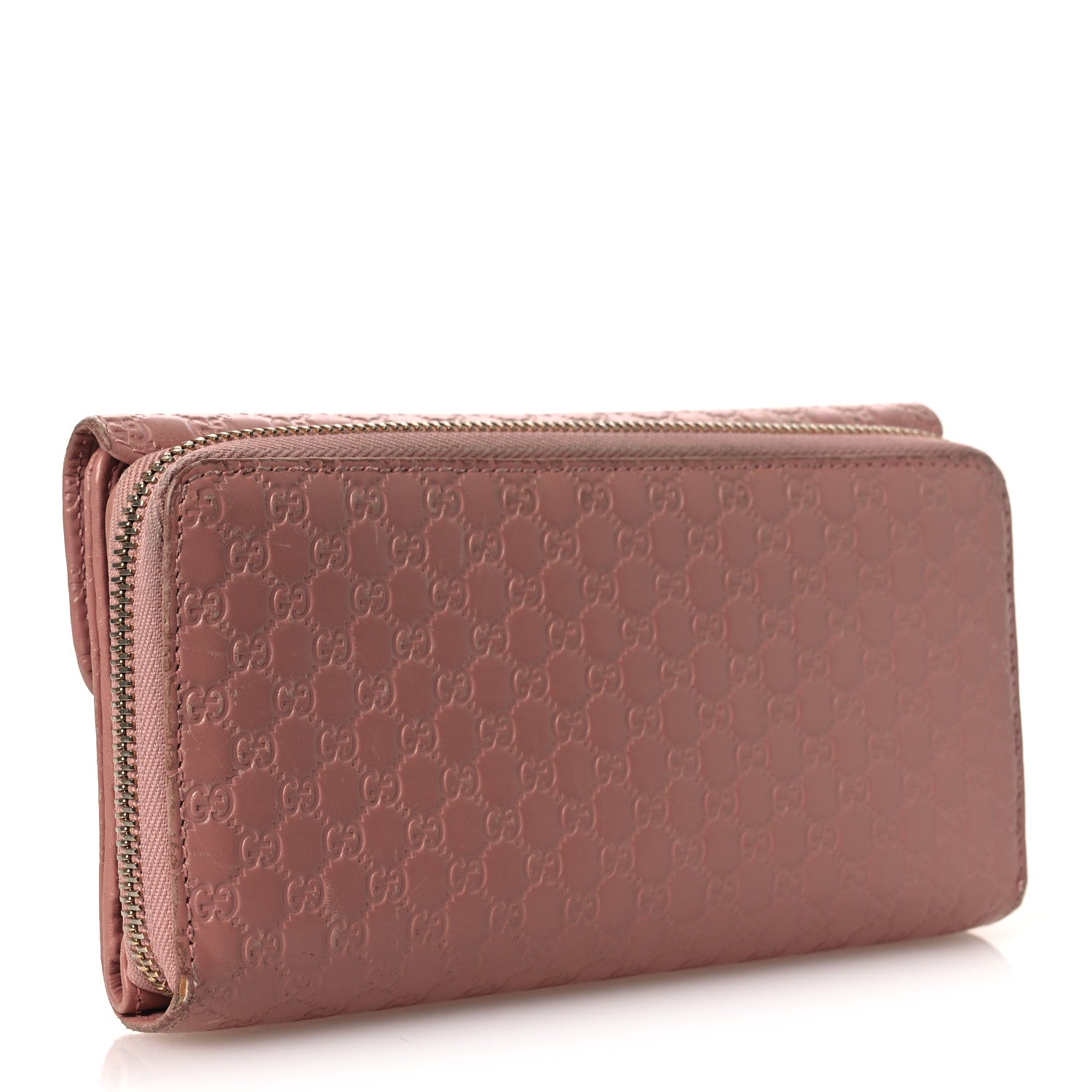Soft Microguccissima Continental Zip Wallet Soft Pink