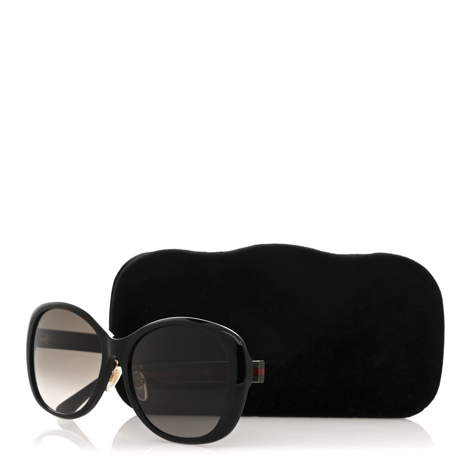 Acetate Round Eye GG Web Sunglasses GG0849SK Black Red Green