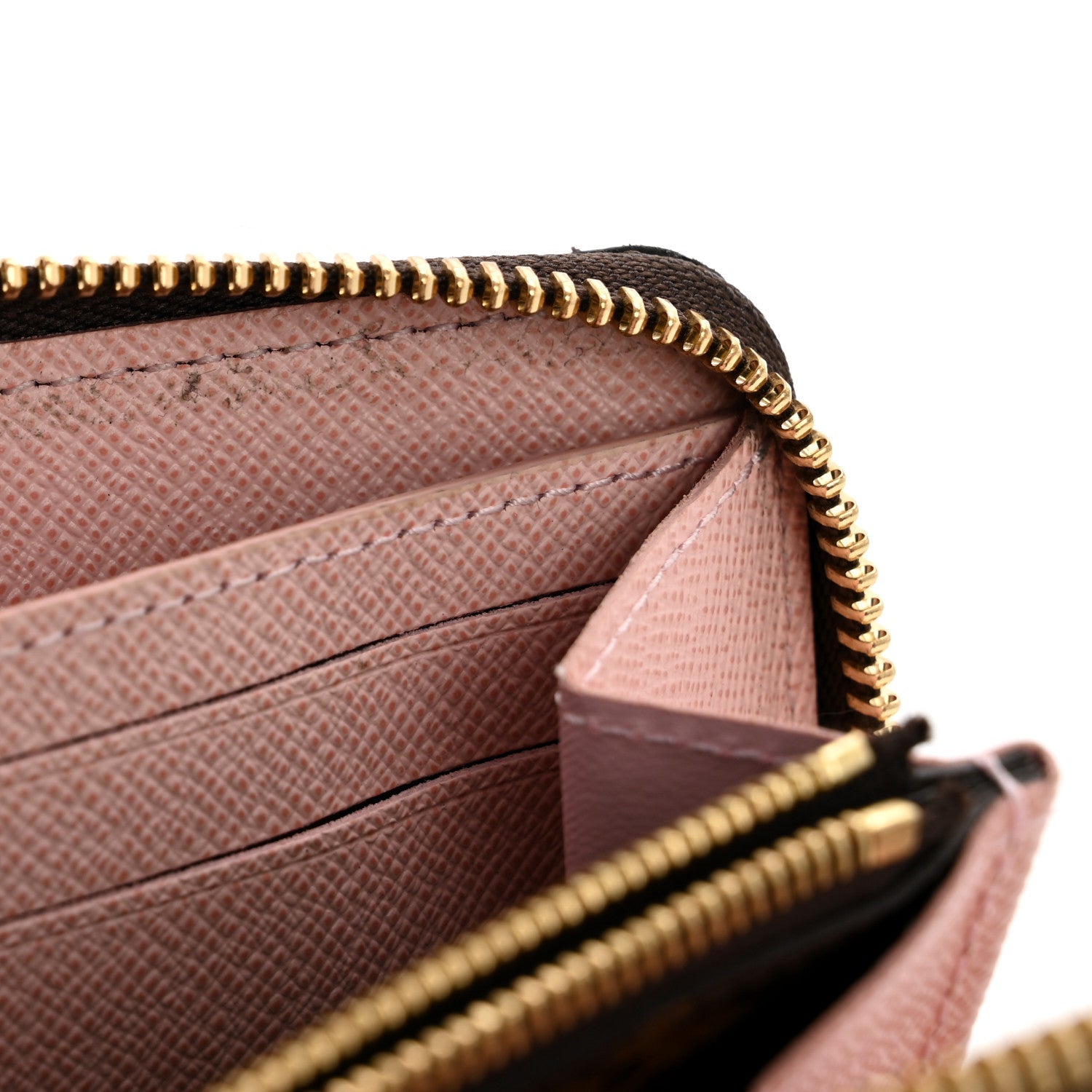 Monogram Clemence Wallet Rose Ballerine