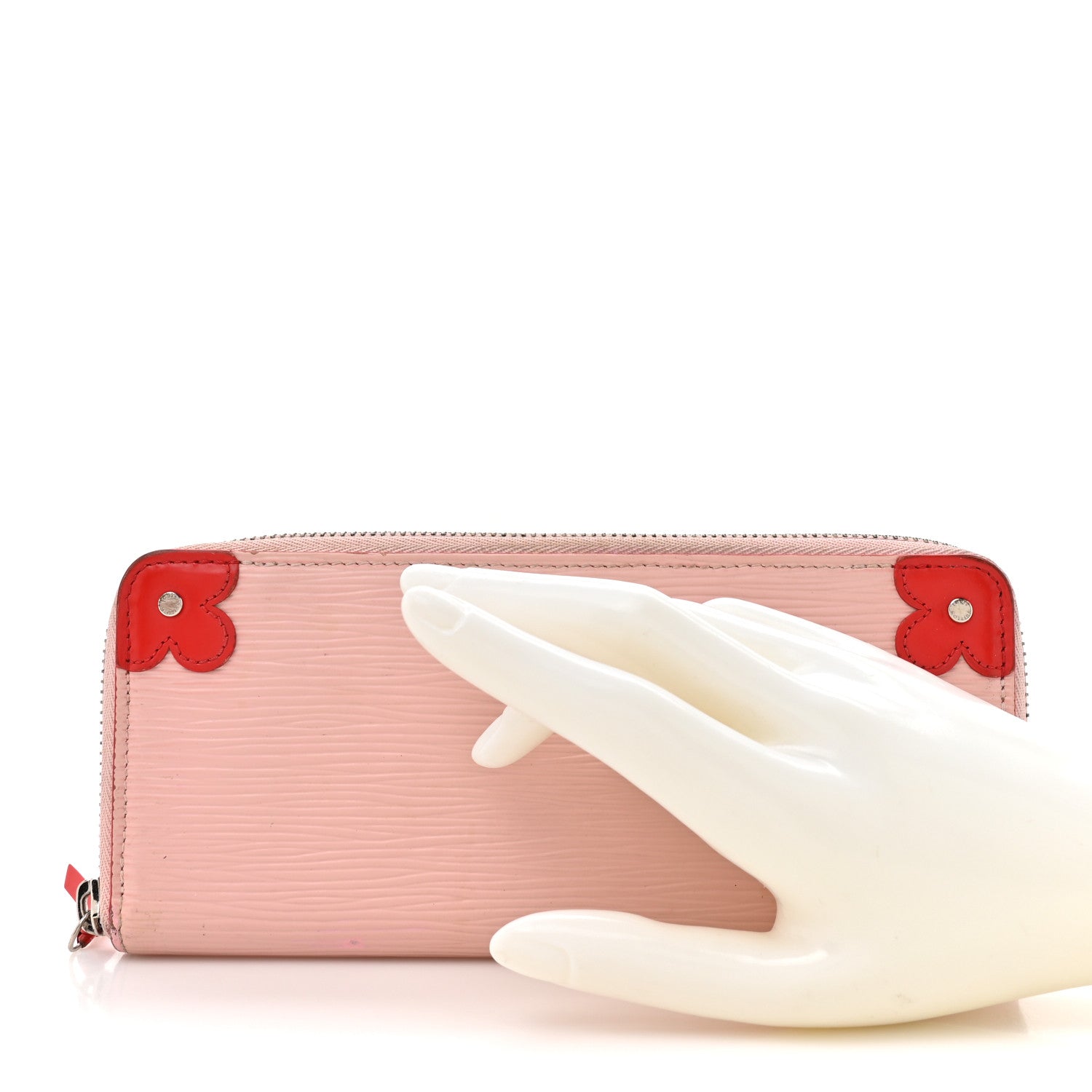 Epi Blooming Corners Clemence Wallet Rose Ballerine Coquelicot