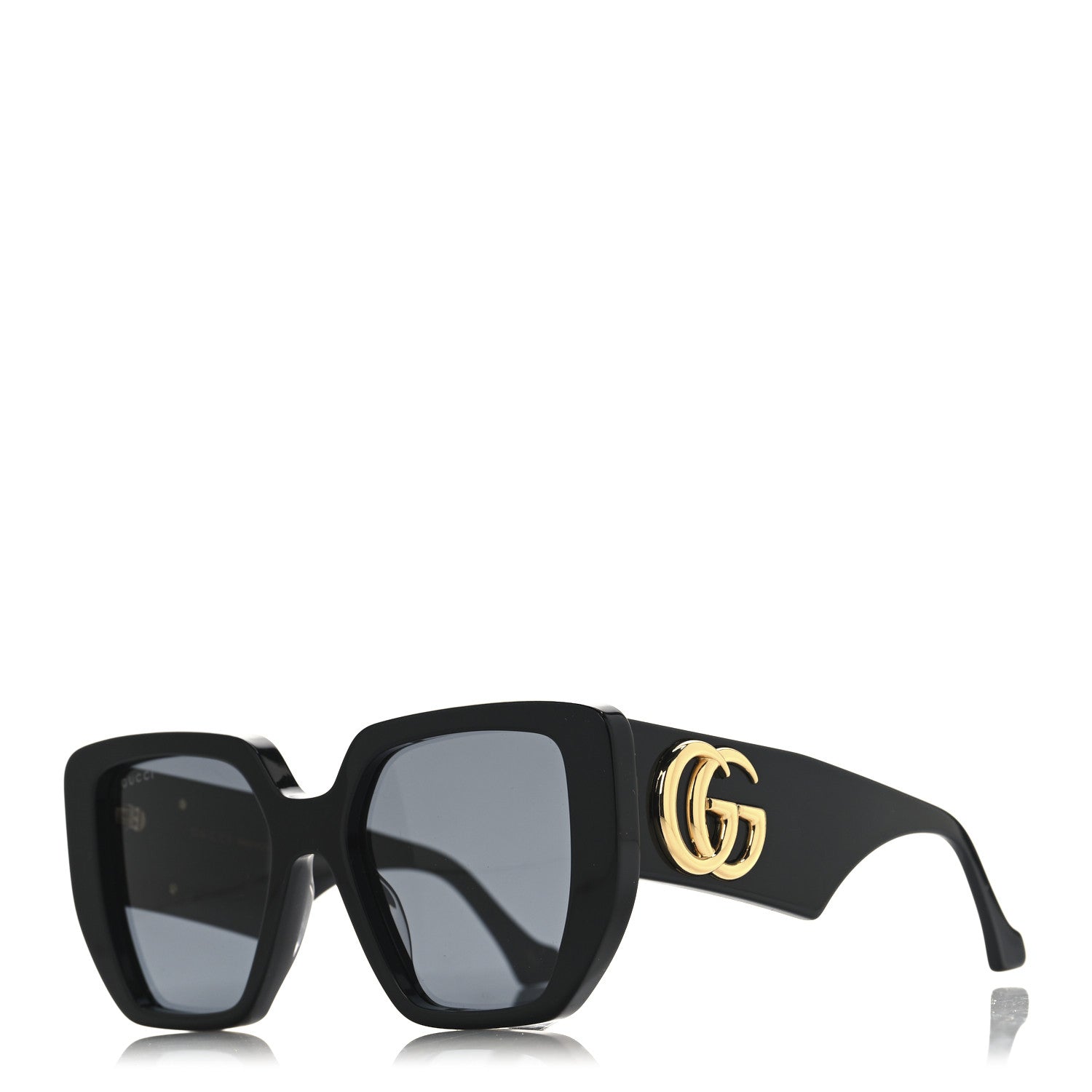 Acetate Square Frame Sunglasses GG0956S Black