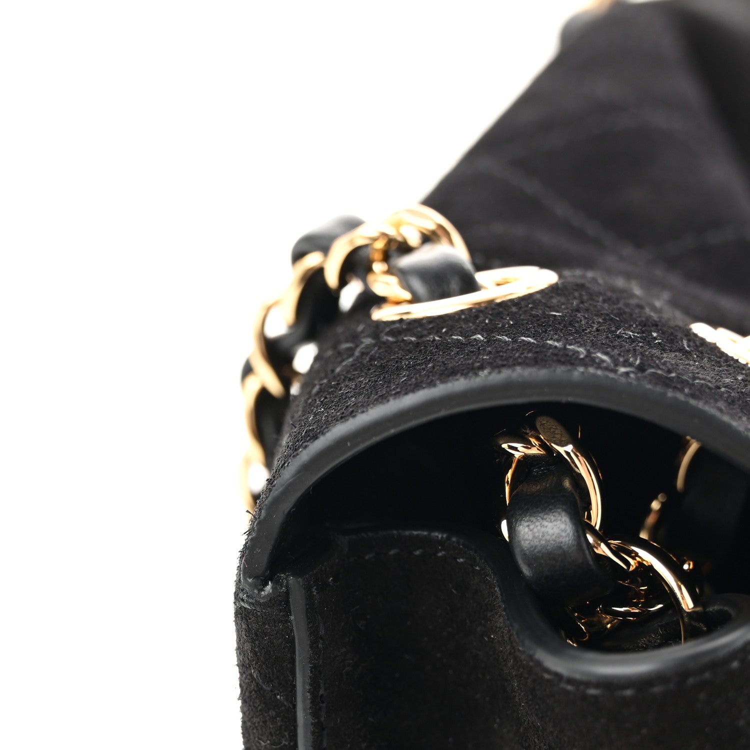 Suede Calfskin Small Souplissimo Maxi Flap Black