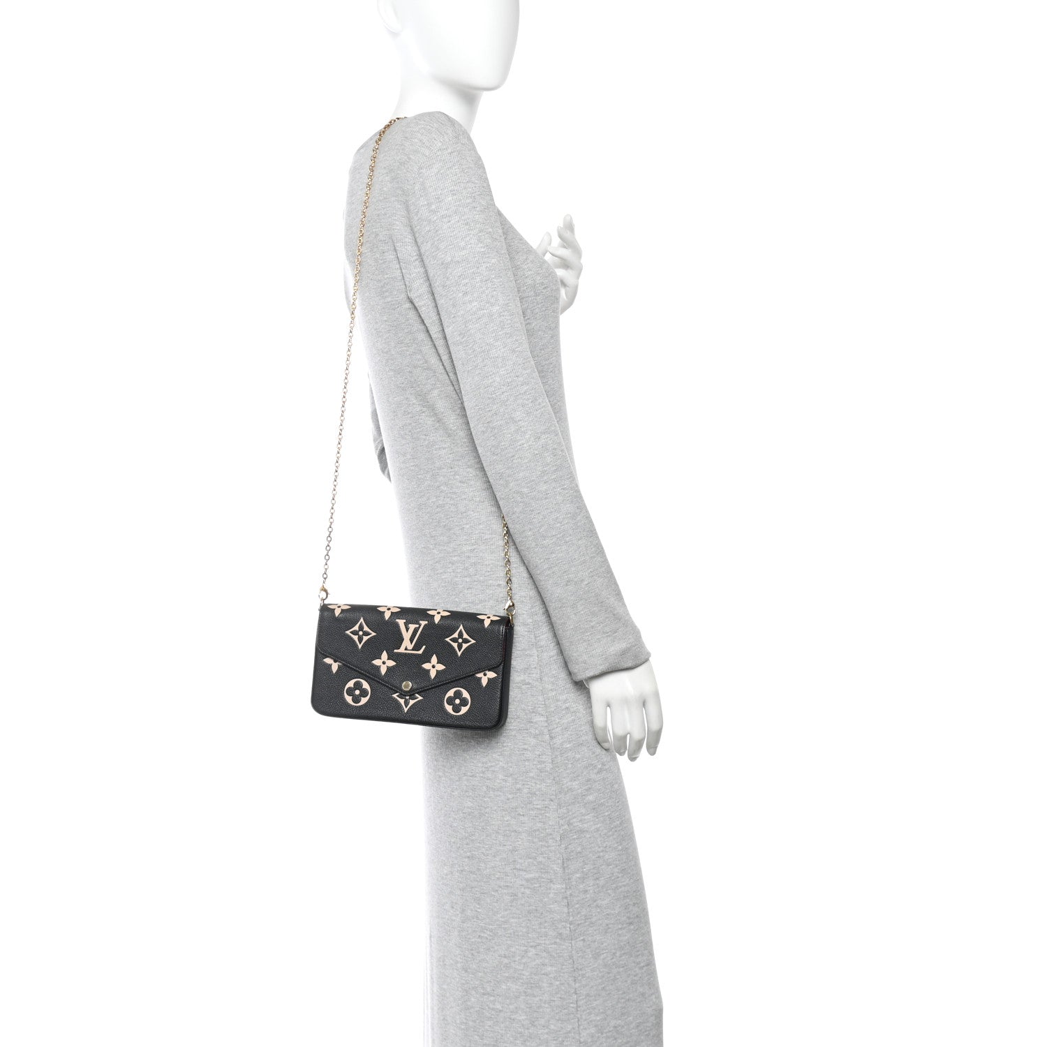 Empreinte Monogram Giant Felicie Pochette Black Beige