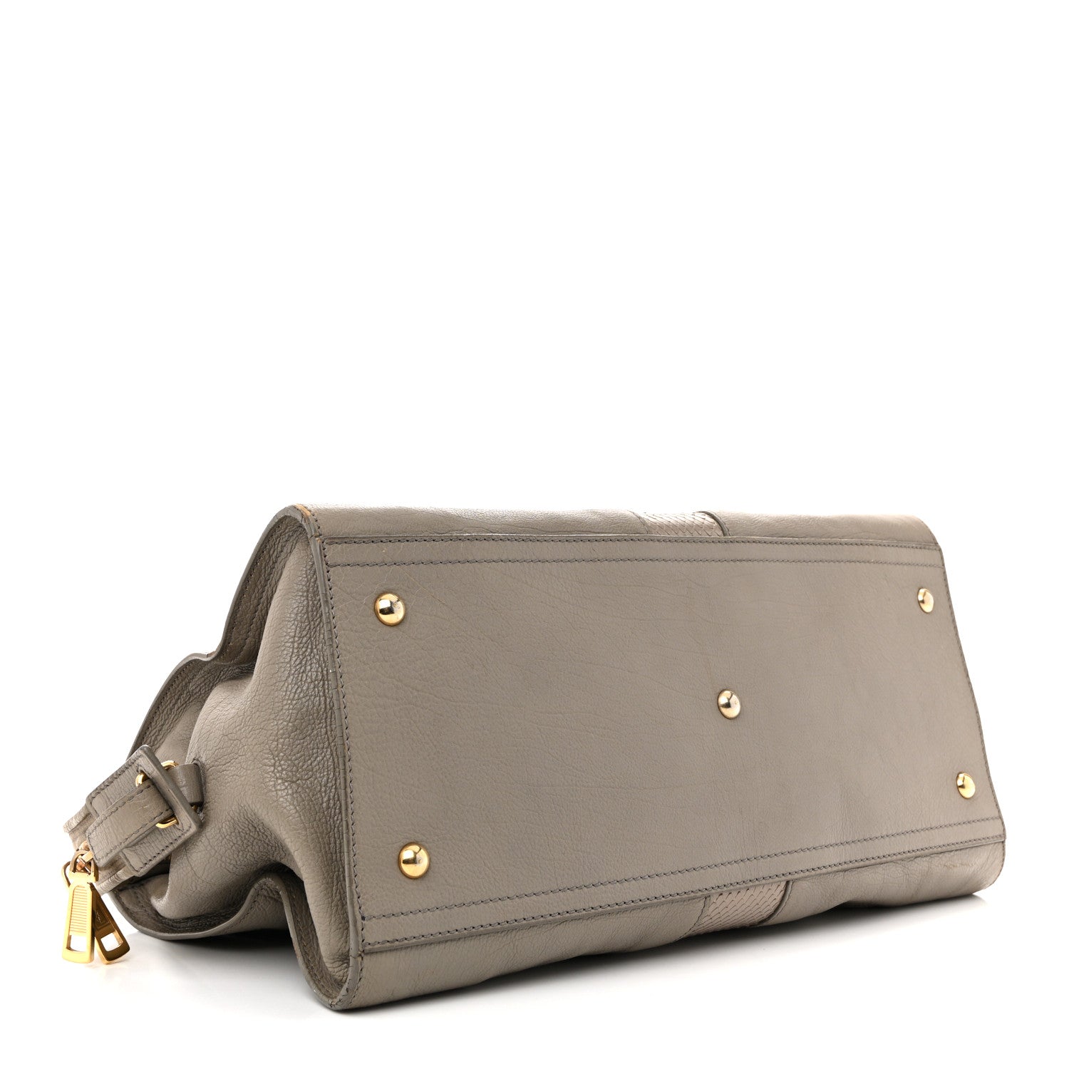 Calfskin Snakeskin Medium Cabas Chyc Beige