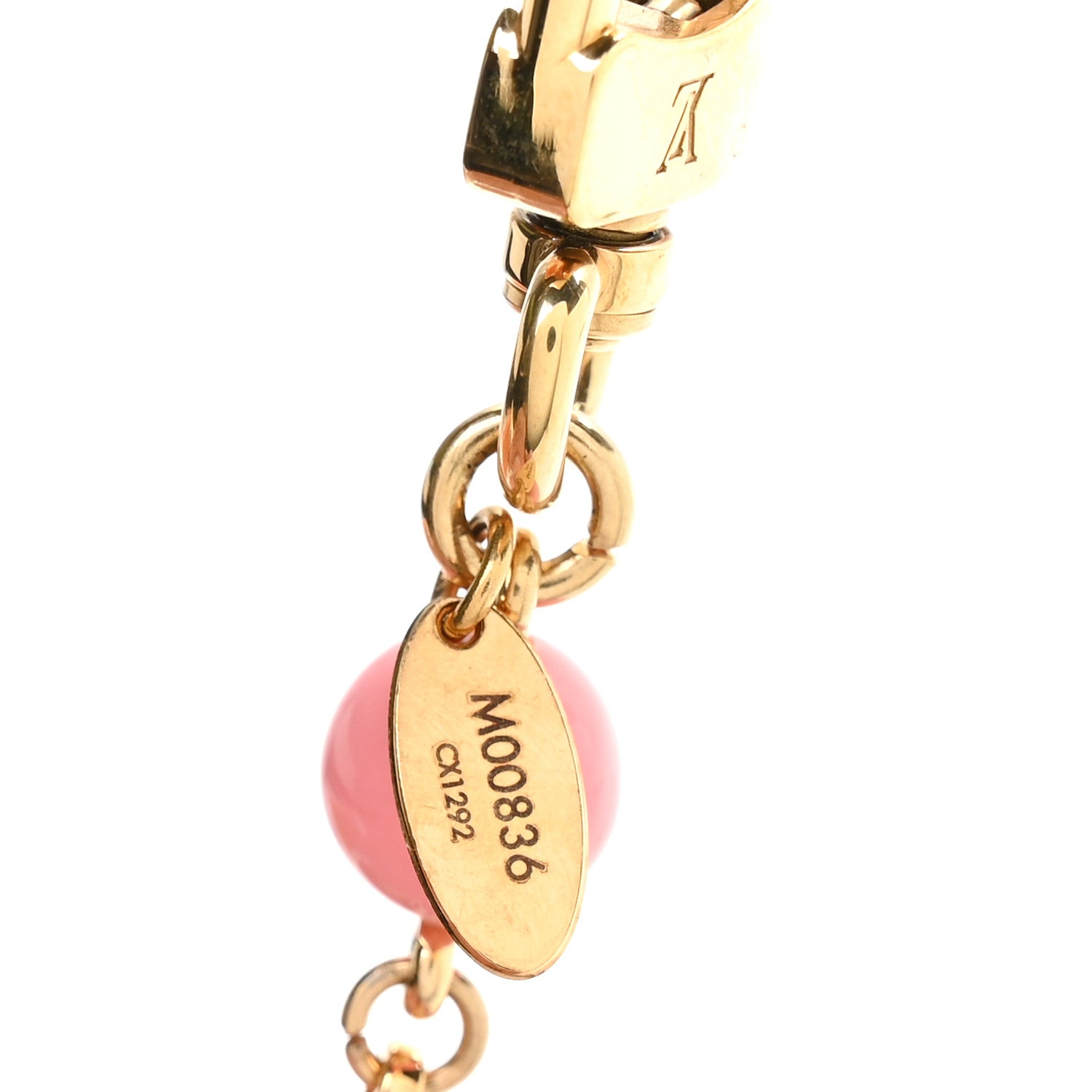 Resin Wood Vivienne Bag Charm Fuchsia Ecru White Caramel