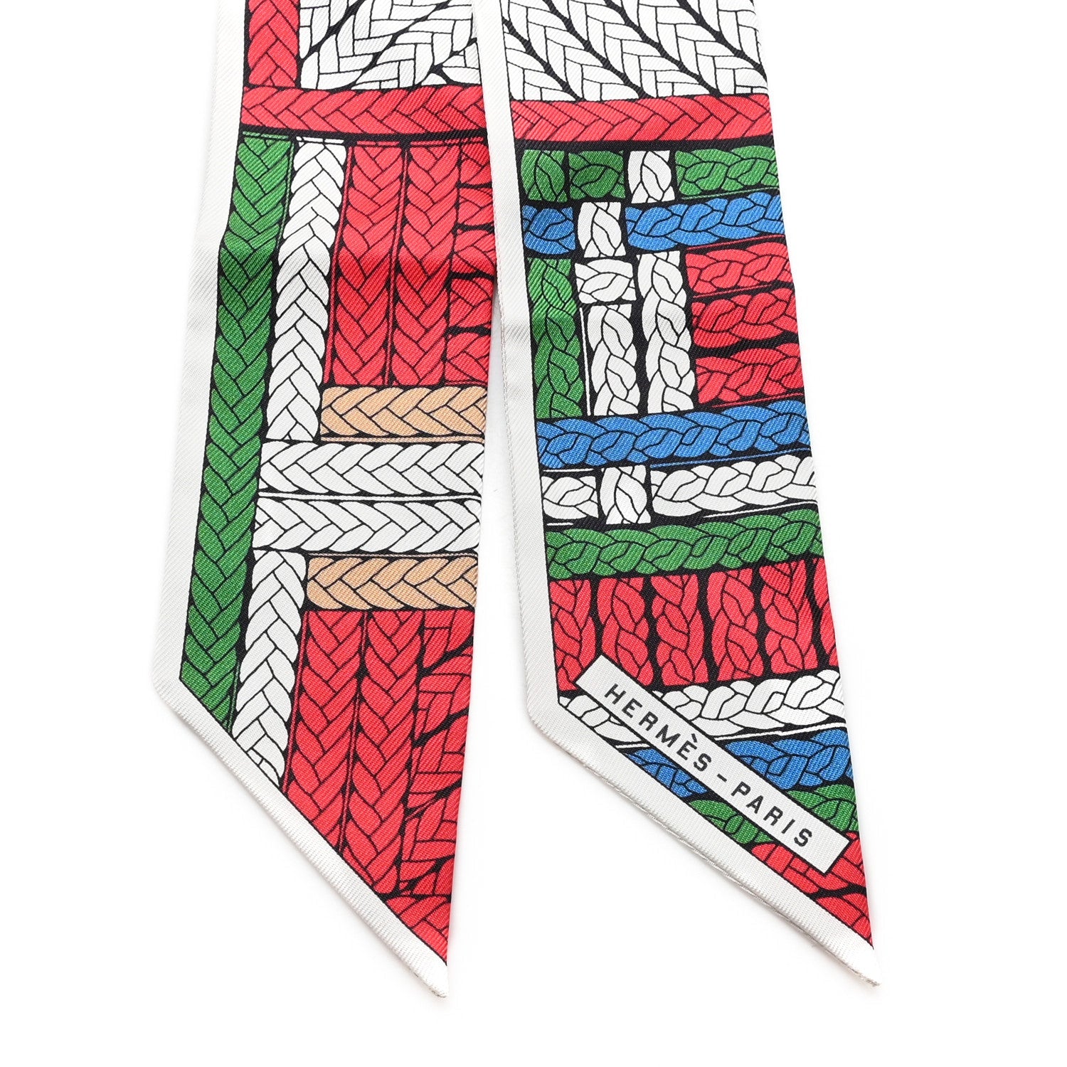 Silk Tresses H Twilly Rouge White Vert