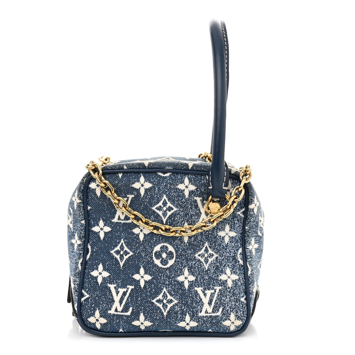 Monogram Jacquard Denim Square Bag Bleu