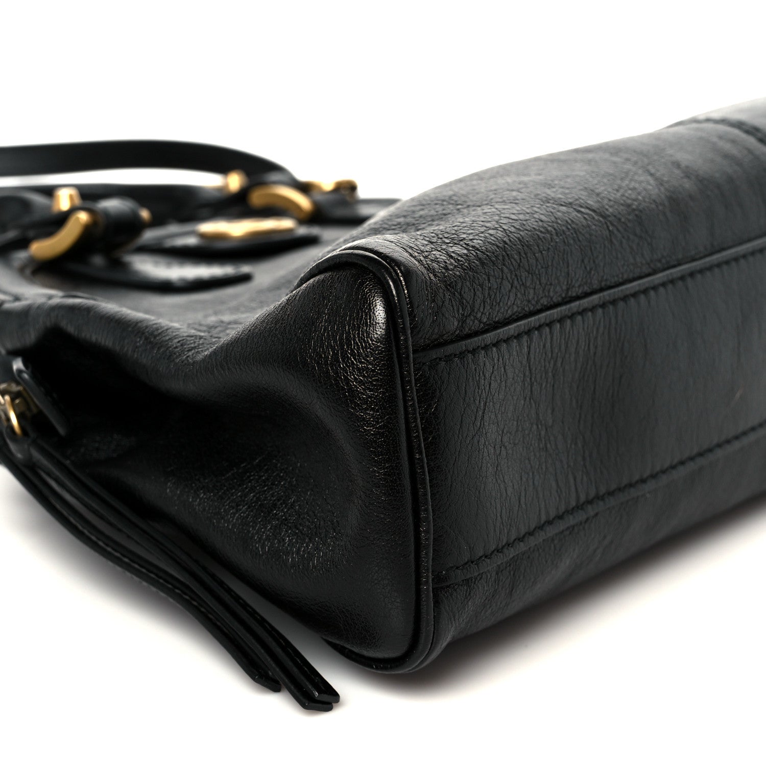 Calfskin Medium Re(Belle) Top Handle Bag Black