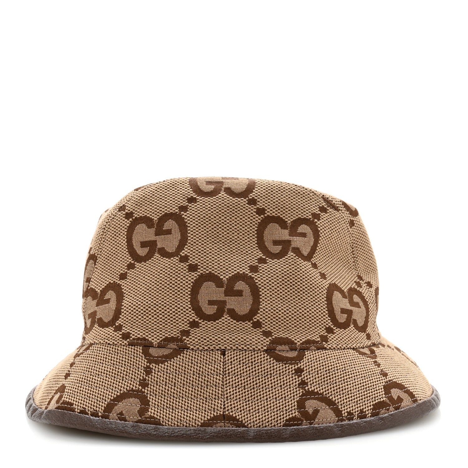 Monogram Jumbo GG Bucket Hat L Camel Ebony New Acero