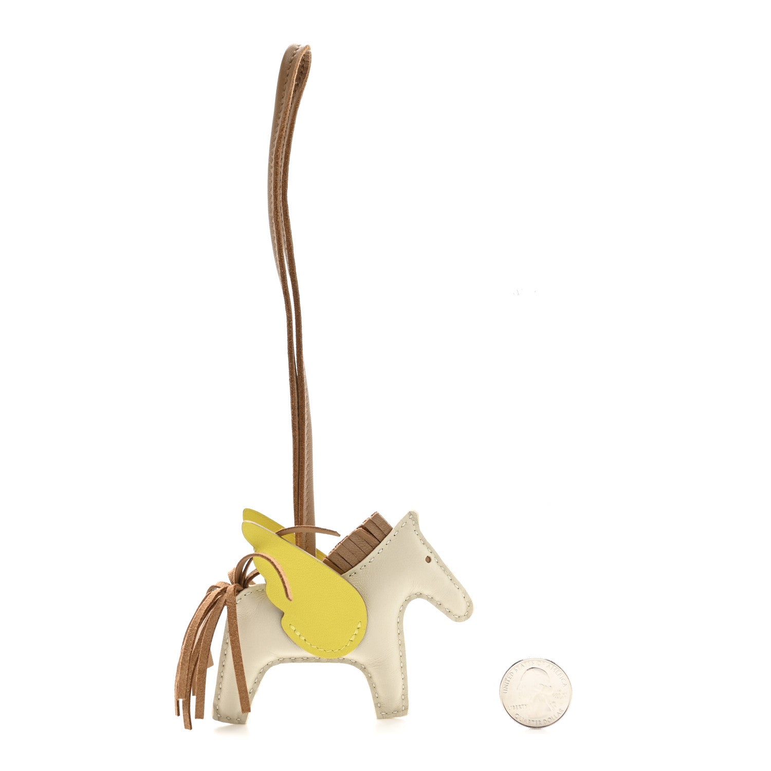 Milo Lambskin Grigri Rodeo Pegase Horse Bag Charm PM Craie Chai Lime