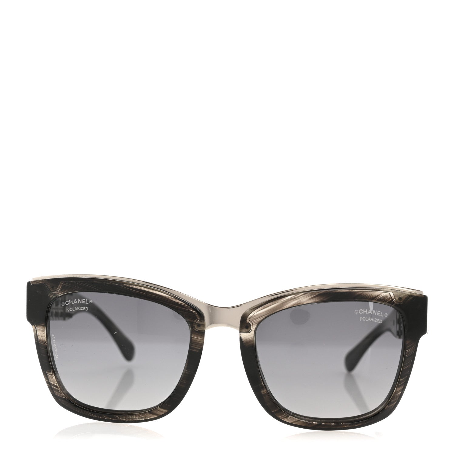 Acetate Lambskin Chain Sunglasses 5362-Q Black