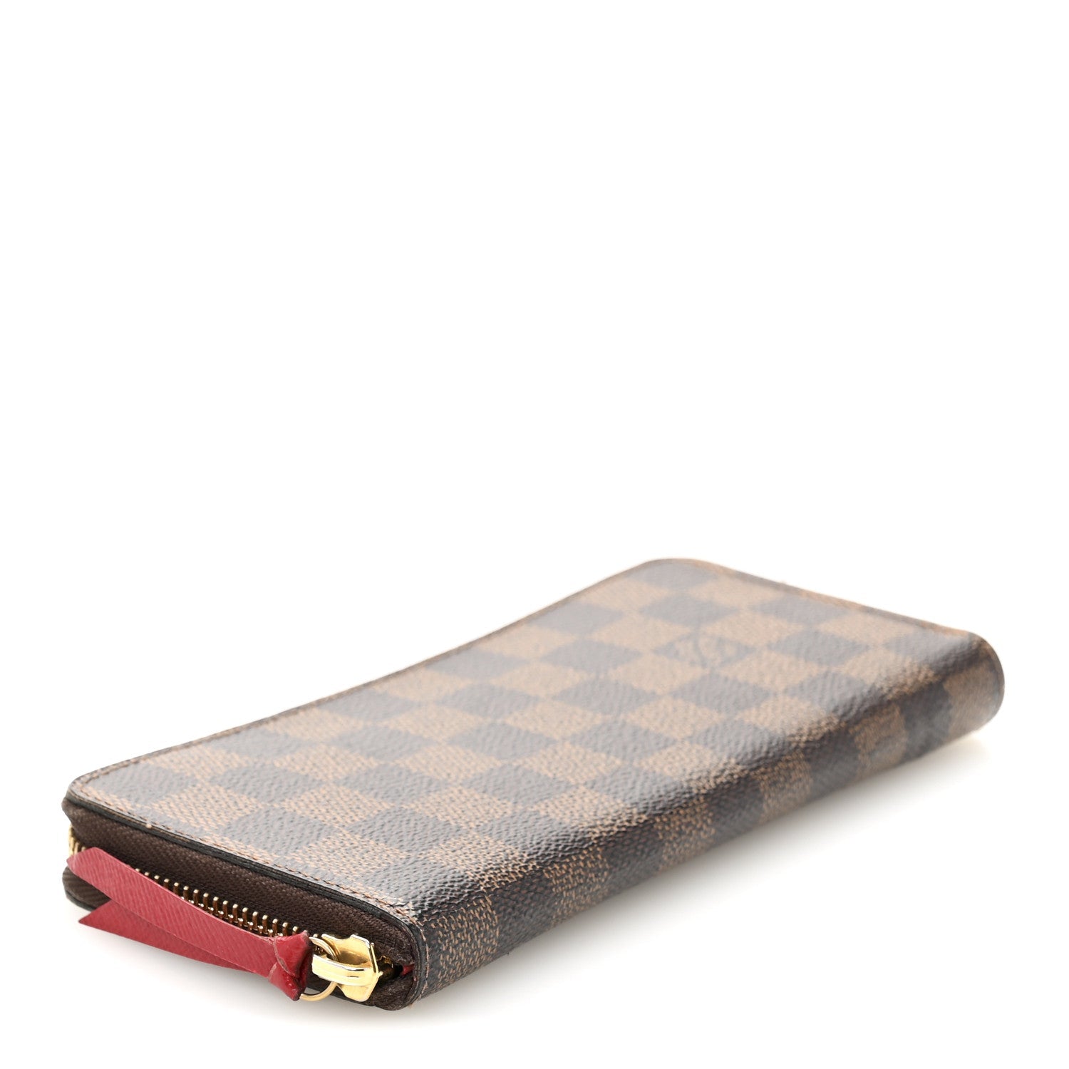 Damier Ebene Clemence Wallet Cherry