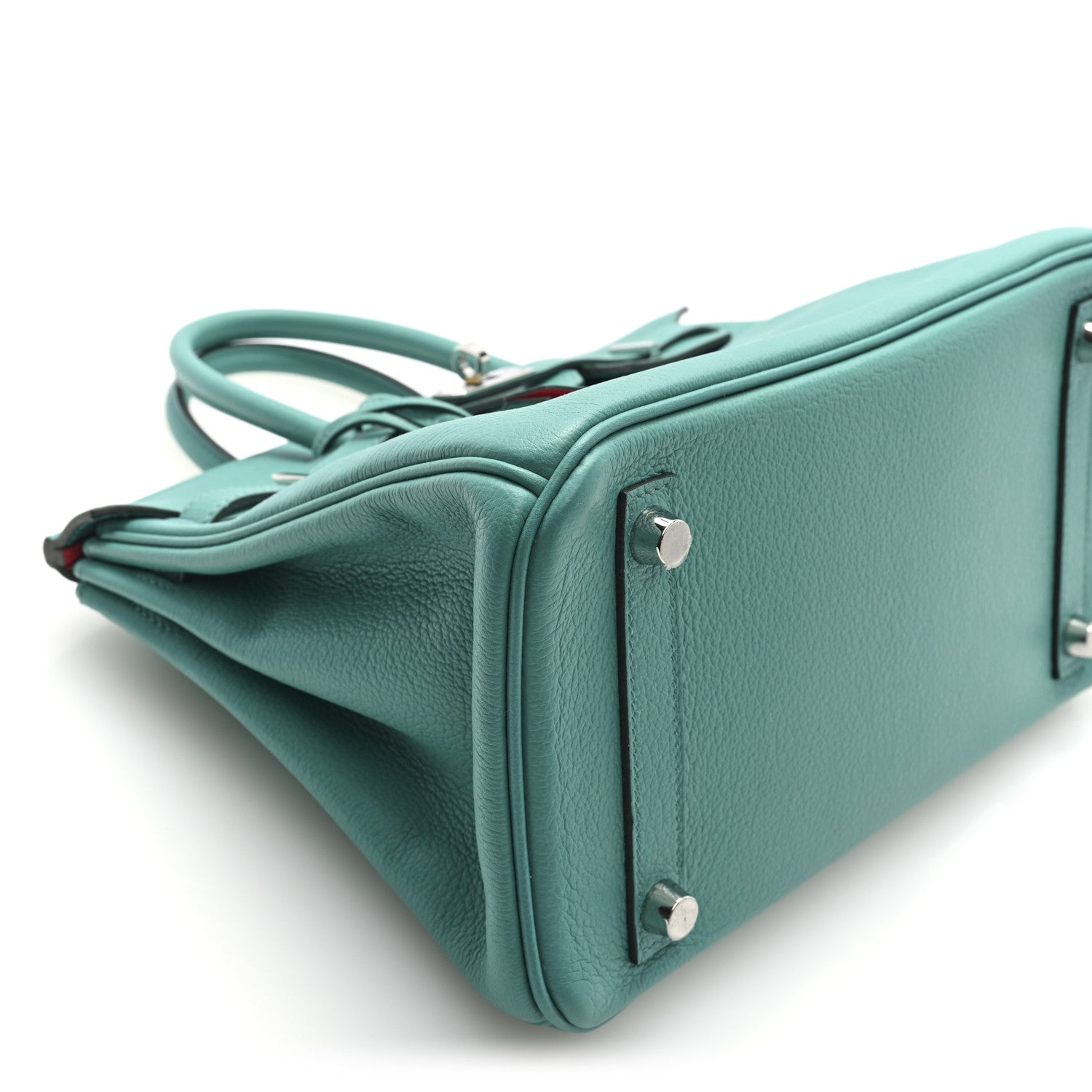 Taurillon Novillo Verso Birkin 25 Vert Verone Rose Lipstick