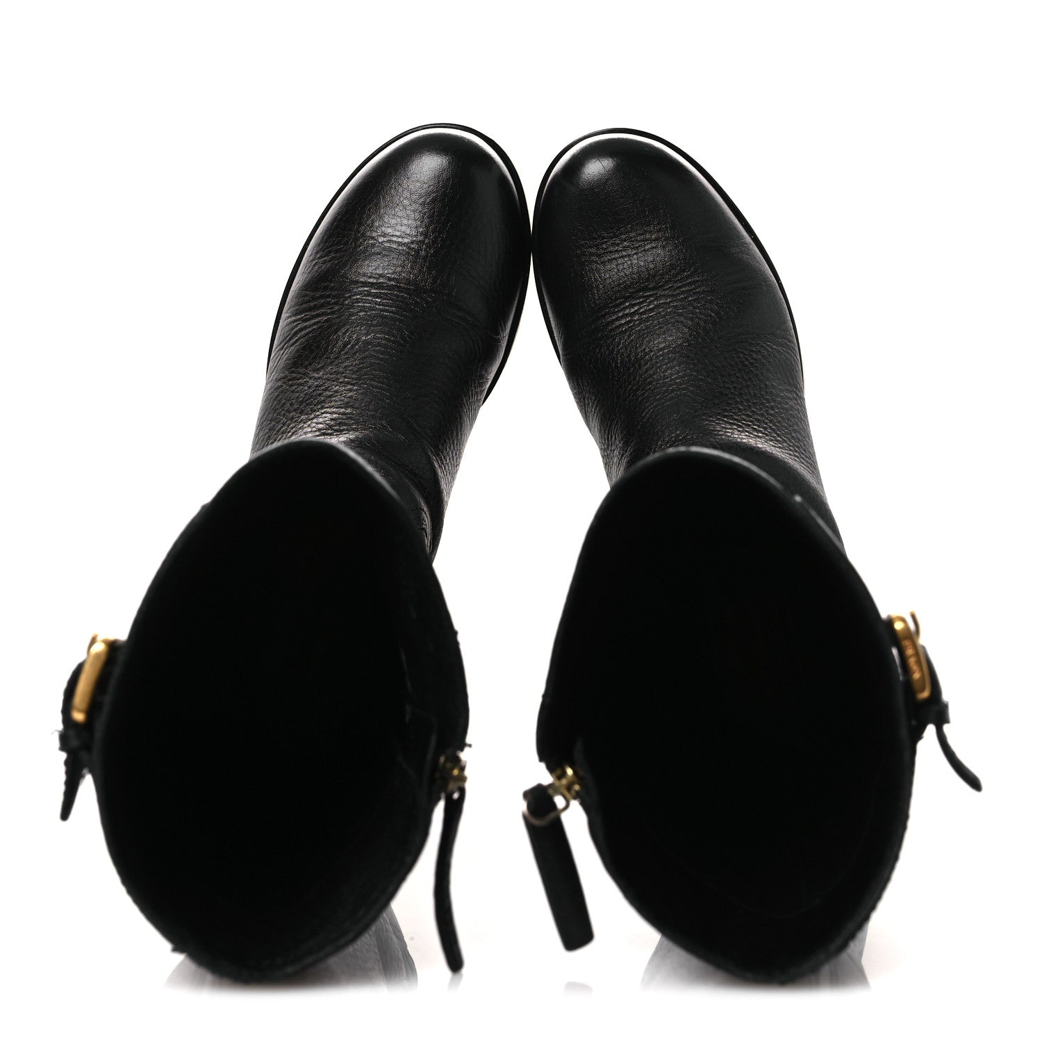 Vitello Daino Riding Boots 38 Black