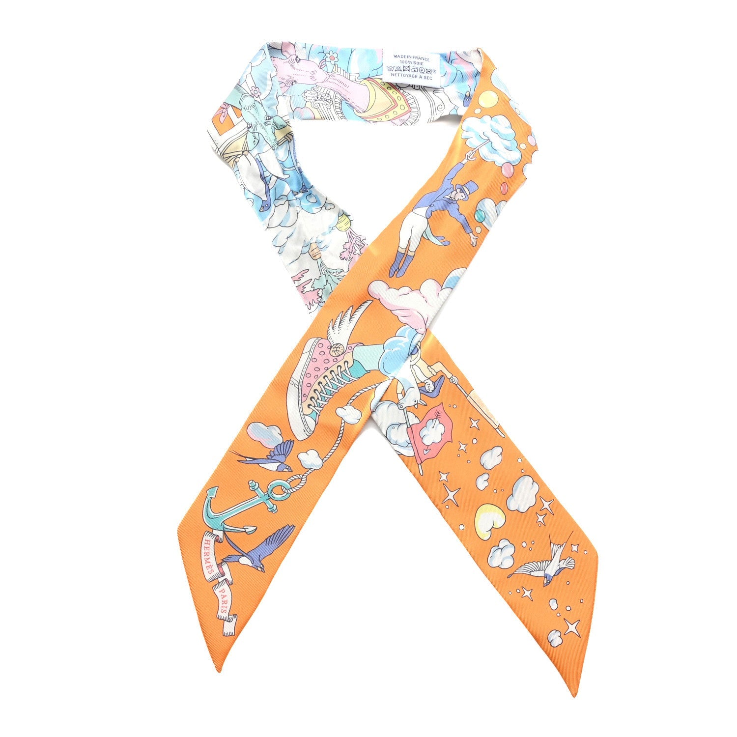 Silk Sur Mon Nuage Twilly Abricot Bleu Multicolor