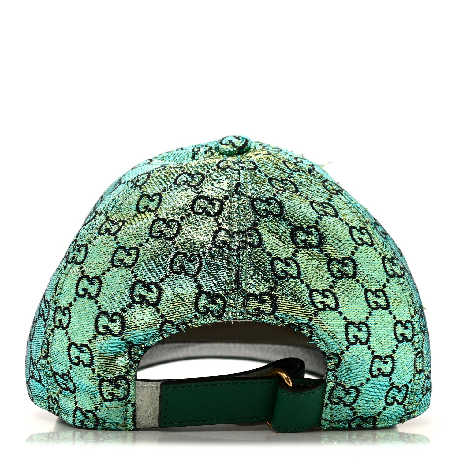 Silk Blend Jacquard Monogram Santa Barbara Baseball Hat S  Green Black Radiant