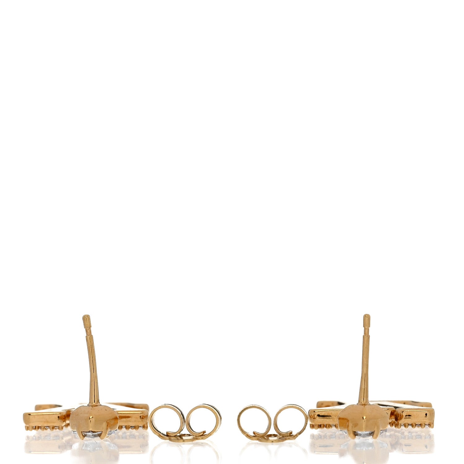 Crystal Lady LV Earrings Gold