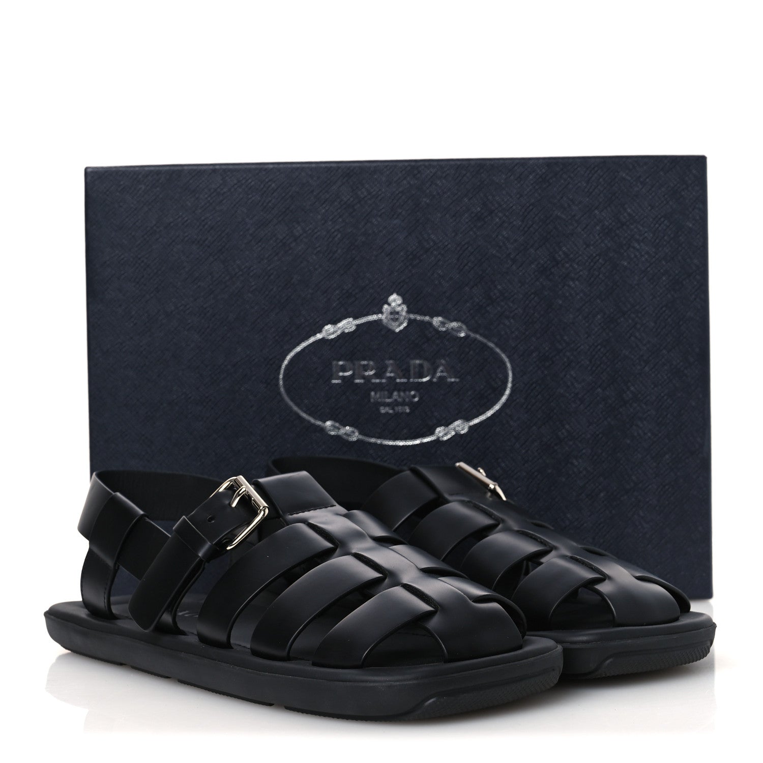 Spazzolato Rois Mens Fisherman Cage Sandals 9 Black
