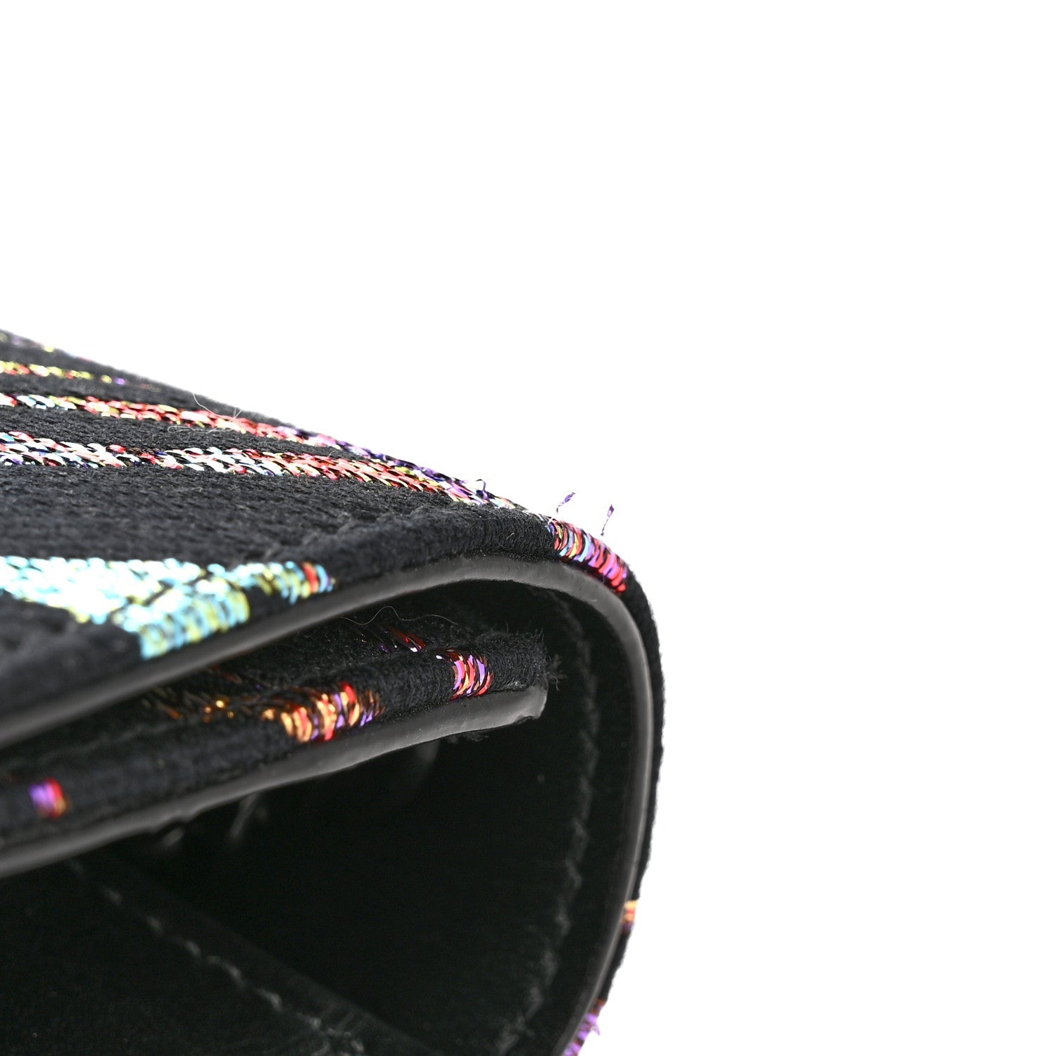 Canvas Calfskin Metallic Tiger Print Small Monogram Kate Satchel Black Multicolor