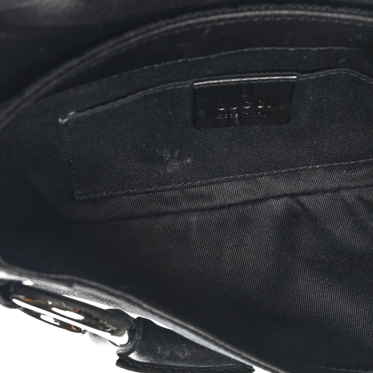 Monogram Studded Horsebit Clutch Black
