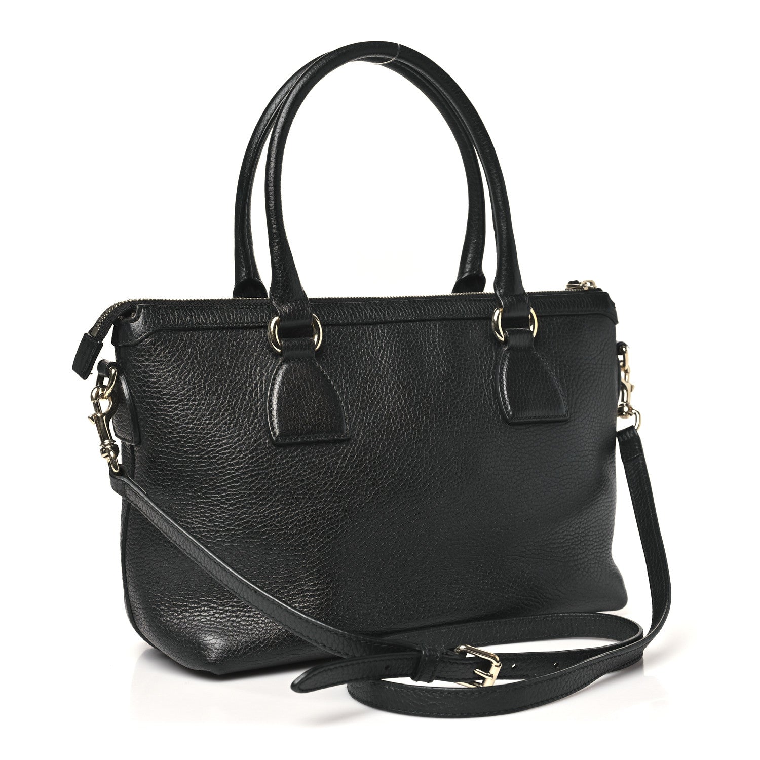 Dollar Calfskin GG Charm Satchel Black