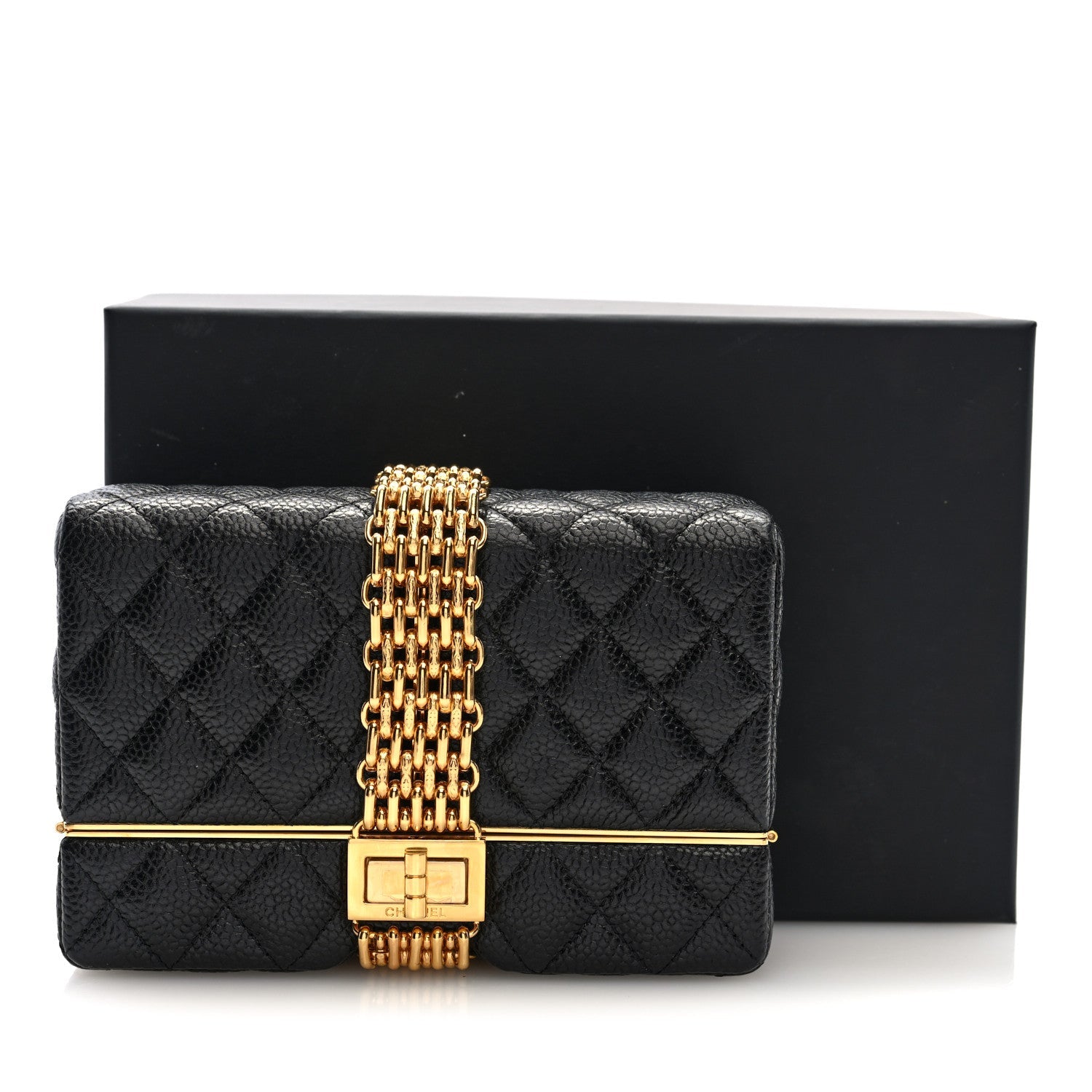 Caviar Quilted Reissue Lipstick Case Black