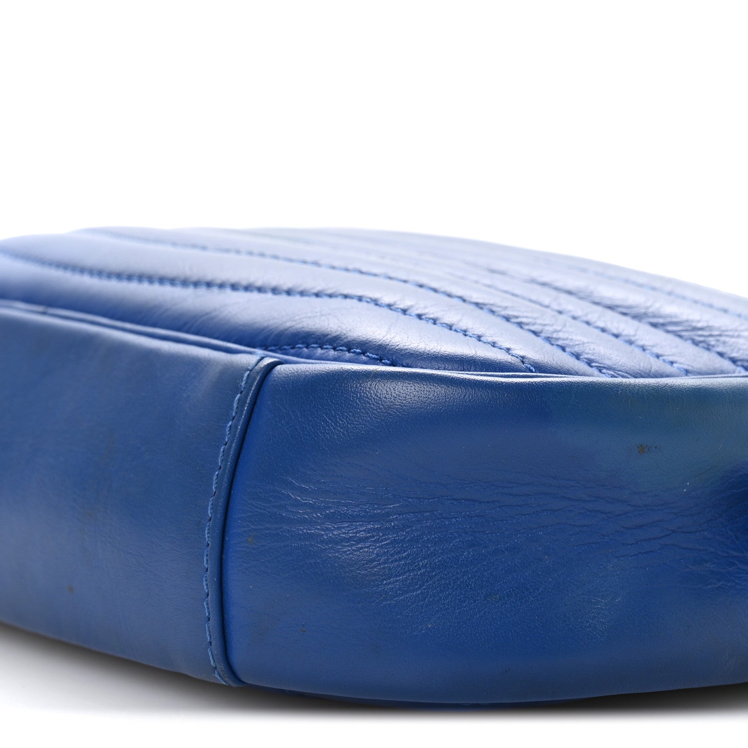 Calfskin New Wave Camera Bag Bleu Neon
