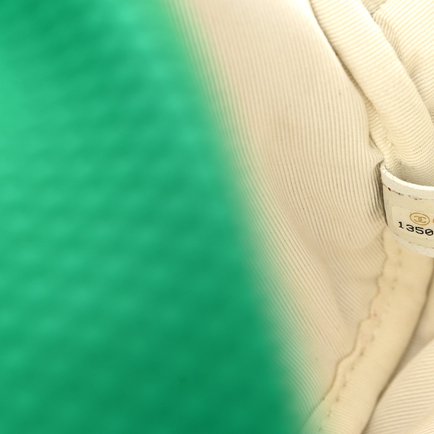 Mesh Fabric Quilted Camera Bag Green White