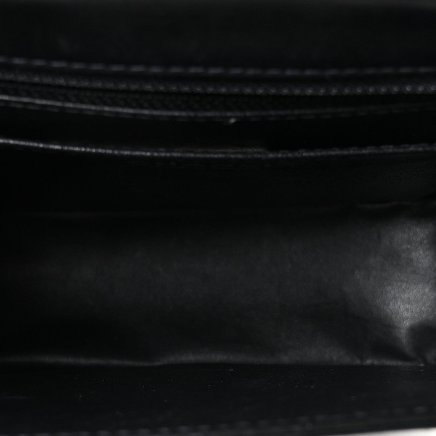 Lambskin Patent Chocolate Bar Flap Black White