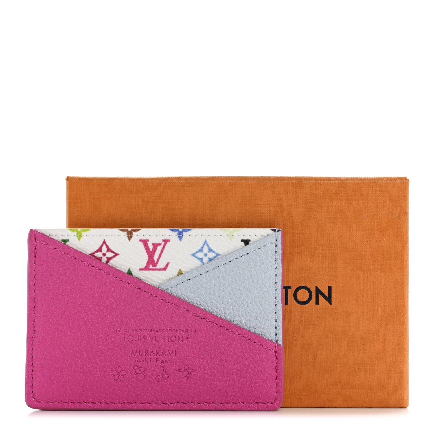 LV X TM Monogram Multicolor Criss-Cross Card Holder Kawaii Pink