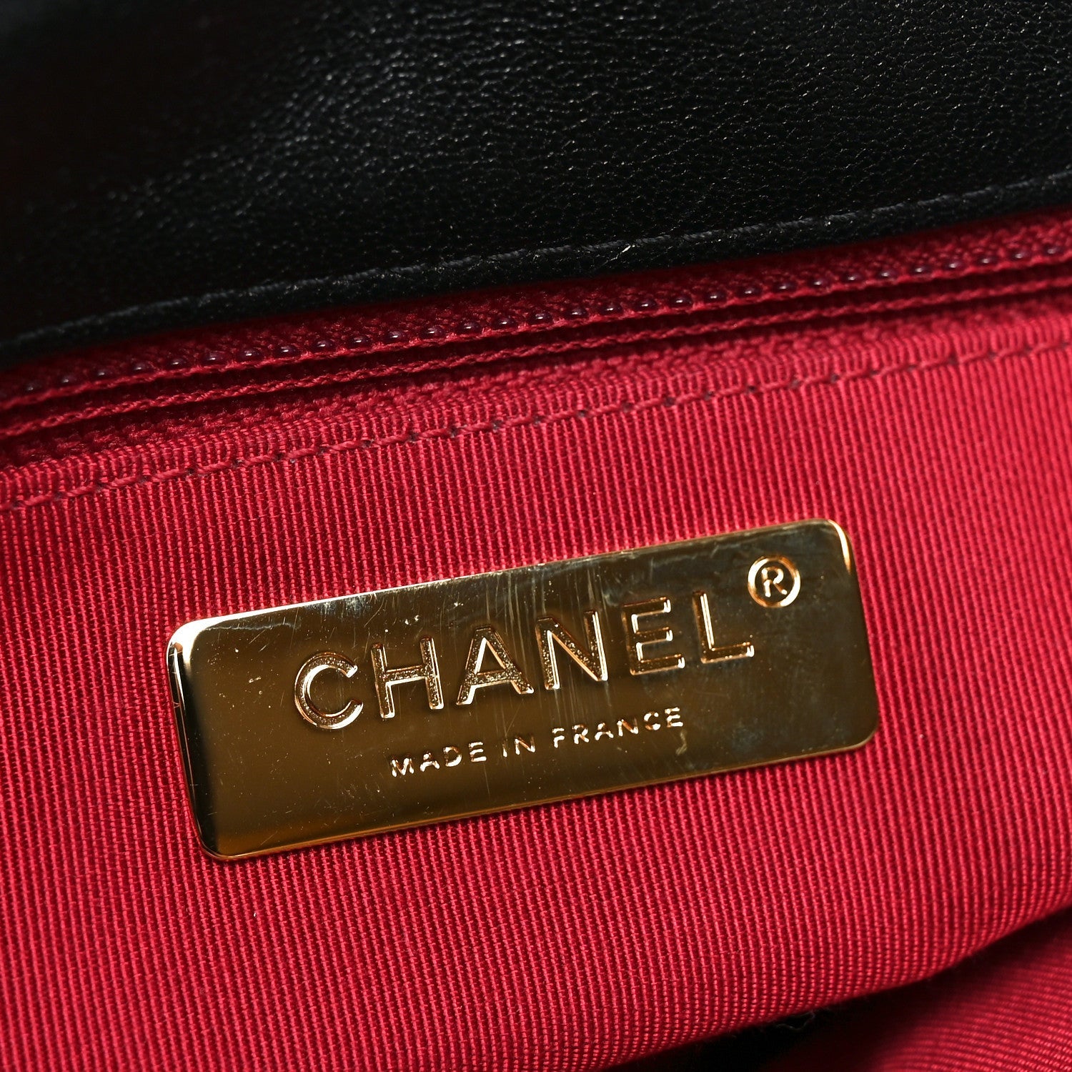 Goatskin Quilted Large Chanel 19 Flap Black