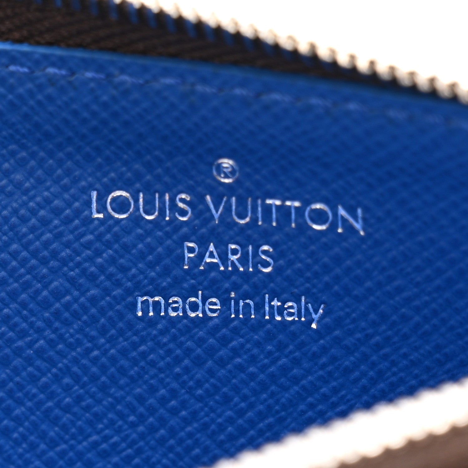 Monogram Calfskin Coin Card Holder Indigo Blue