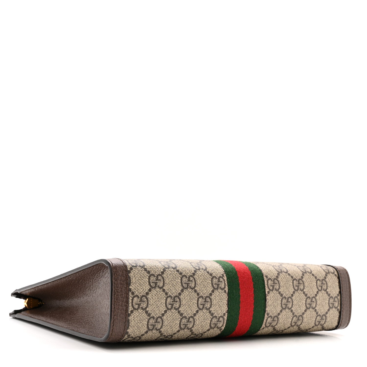 GG Supreme Monogram Web Ophidia Pouch Brown