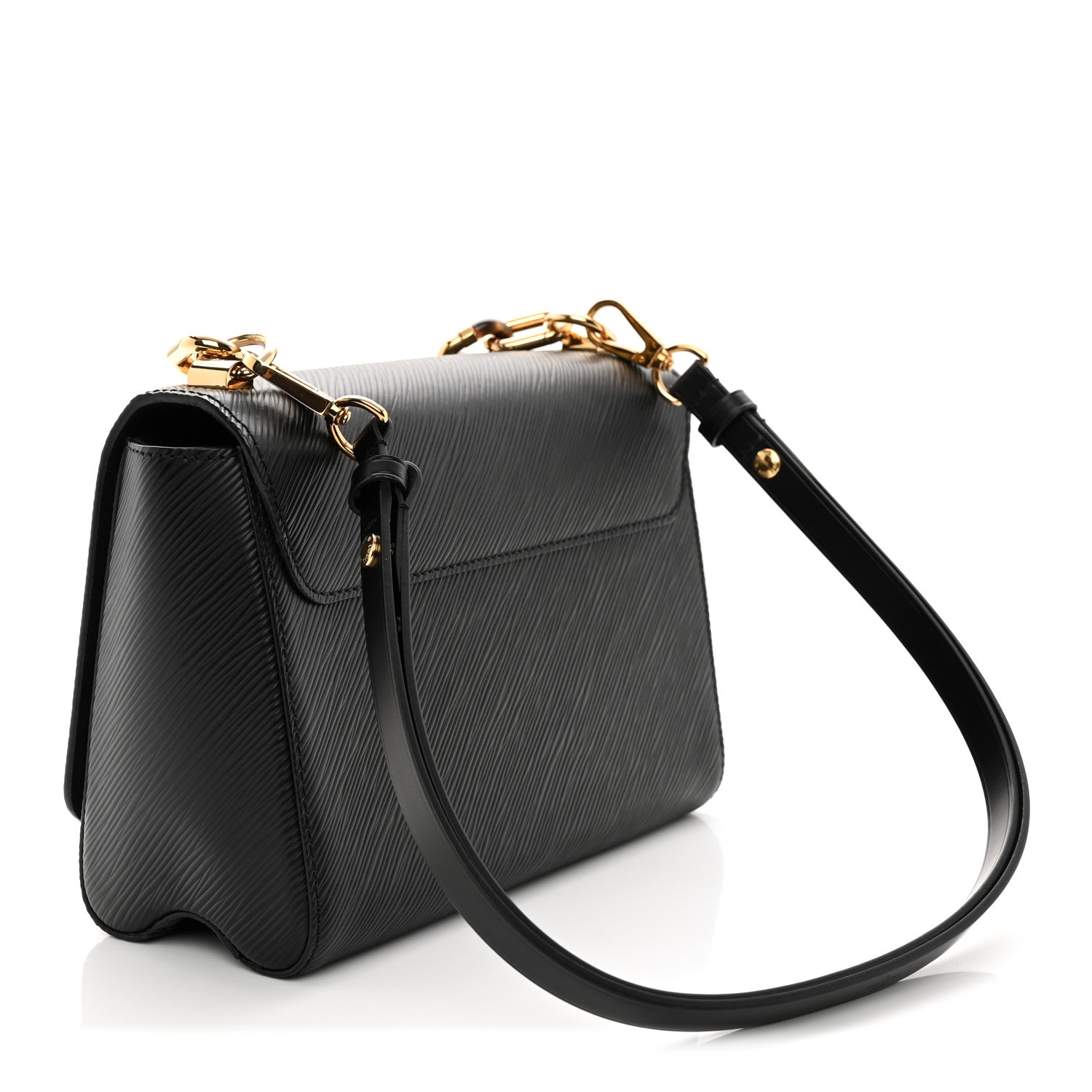 Epi Tortoiseshell Twist Shoulder Bag MM Black