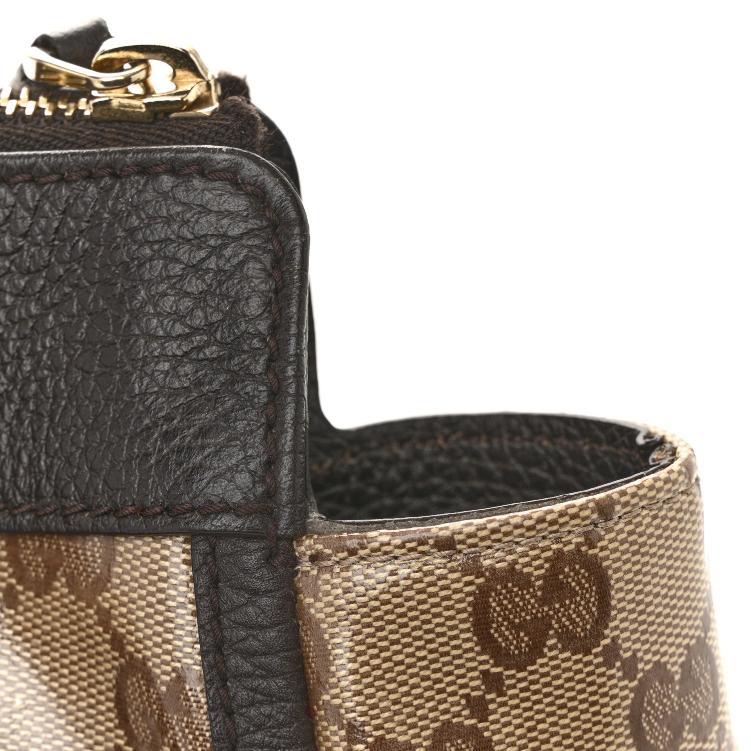Crystal Monogram D Ring Tote Dark Brown