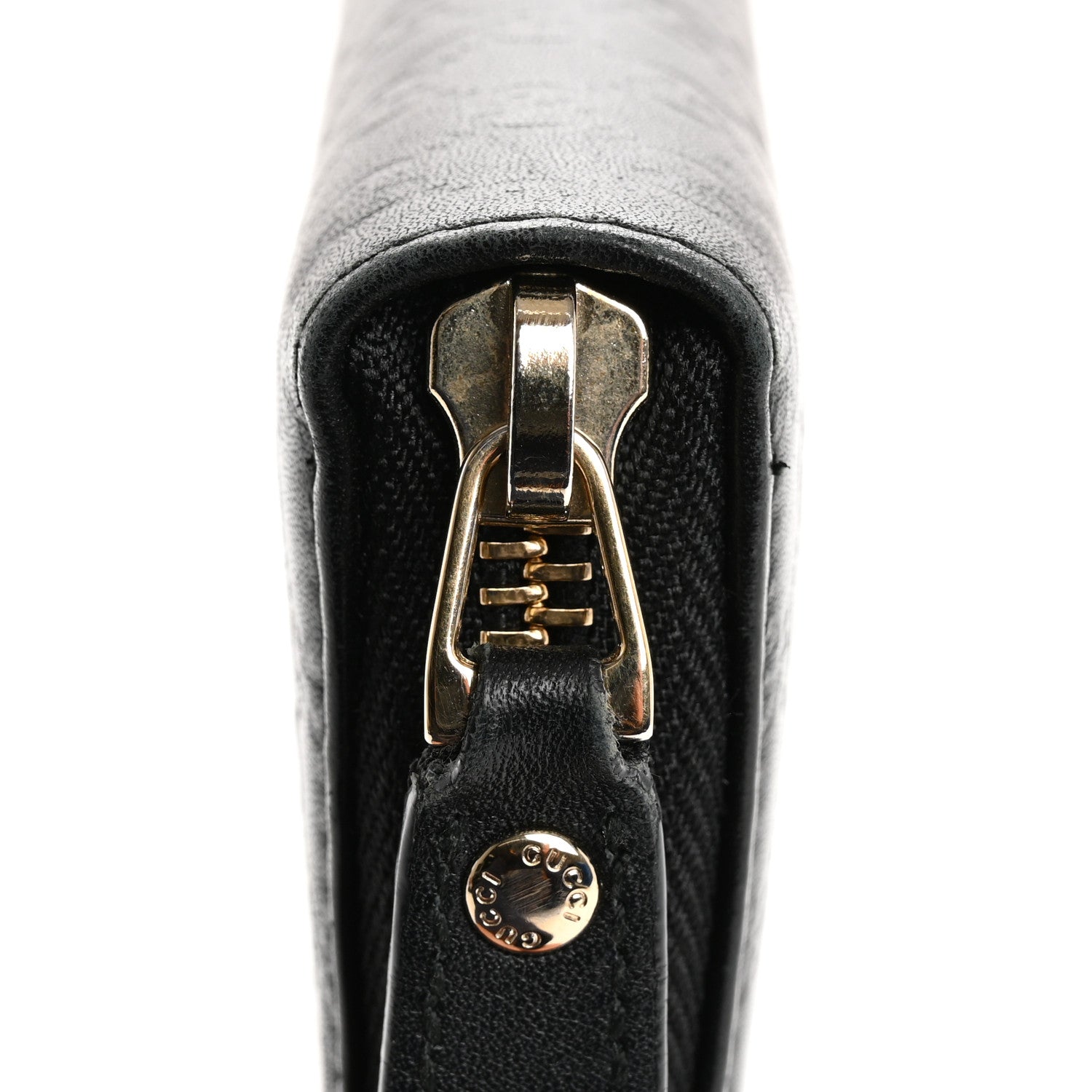 Microguccissima Zip Around Wallet Black