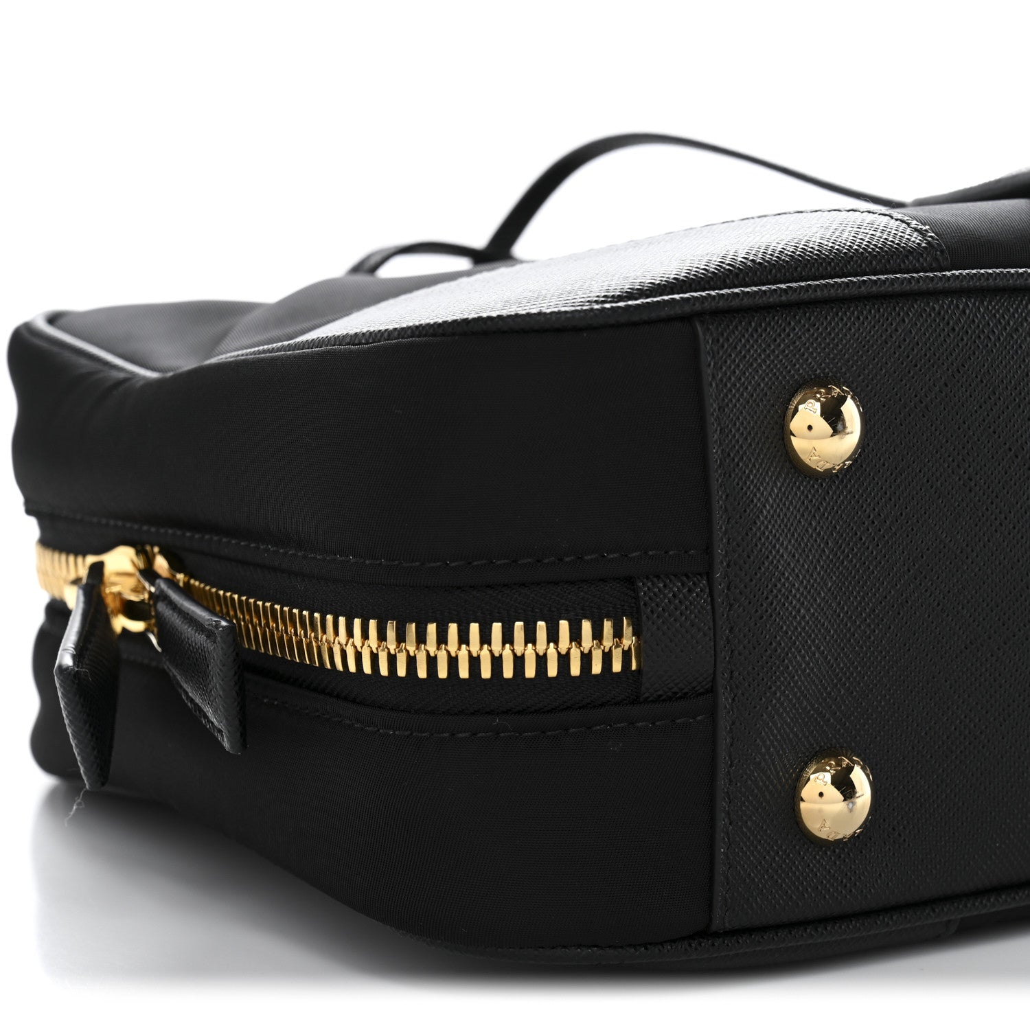 Re-Nylon Saffiano Medium Re-Edition 1978 Two Handle Bag Black
