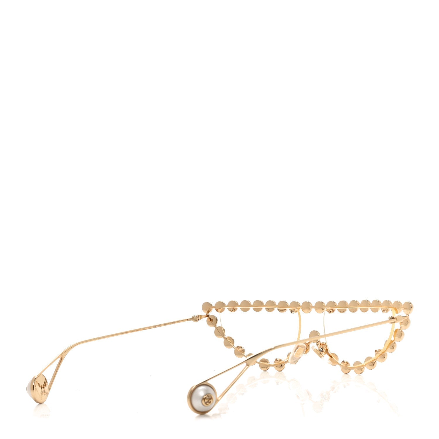 Metal Pearl Cat Eye Sunglasses GG0364S Gold
