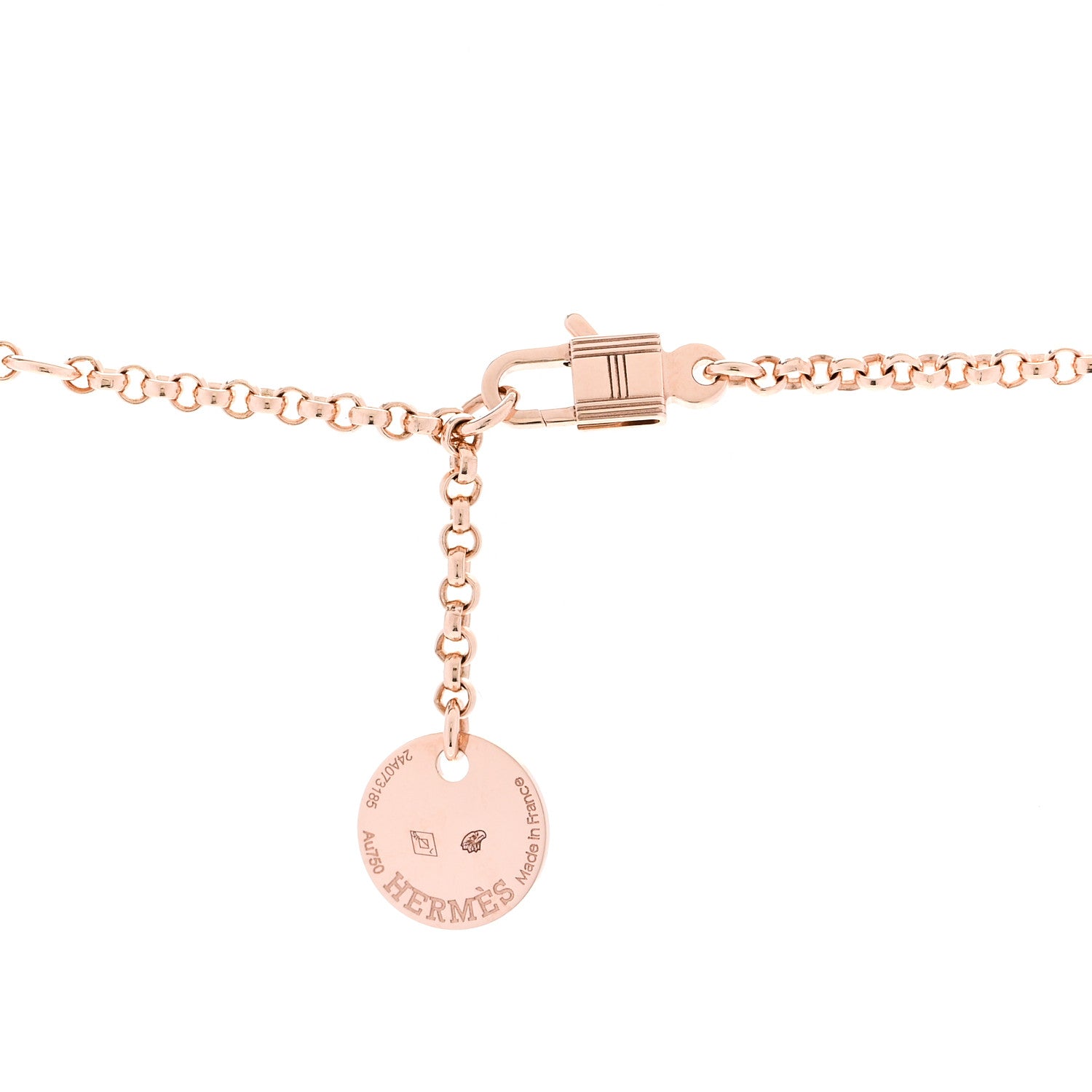 18K Rose Gold Diamond PM Kelly Clochette Necklace
