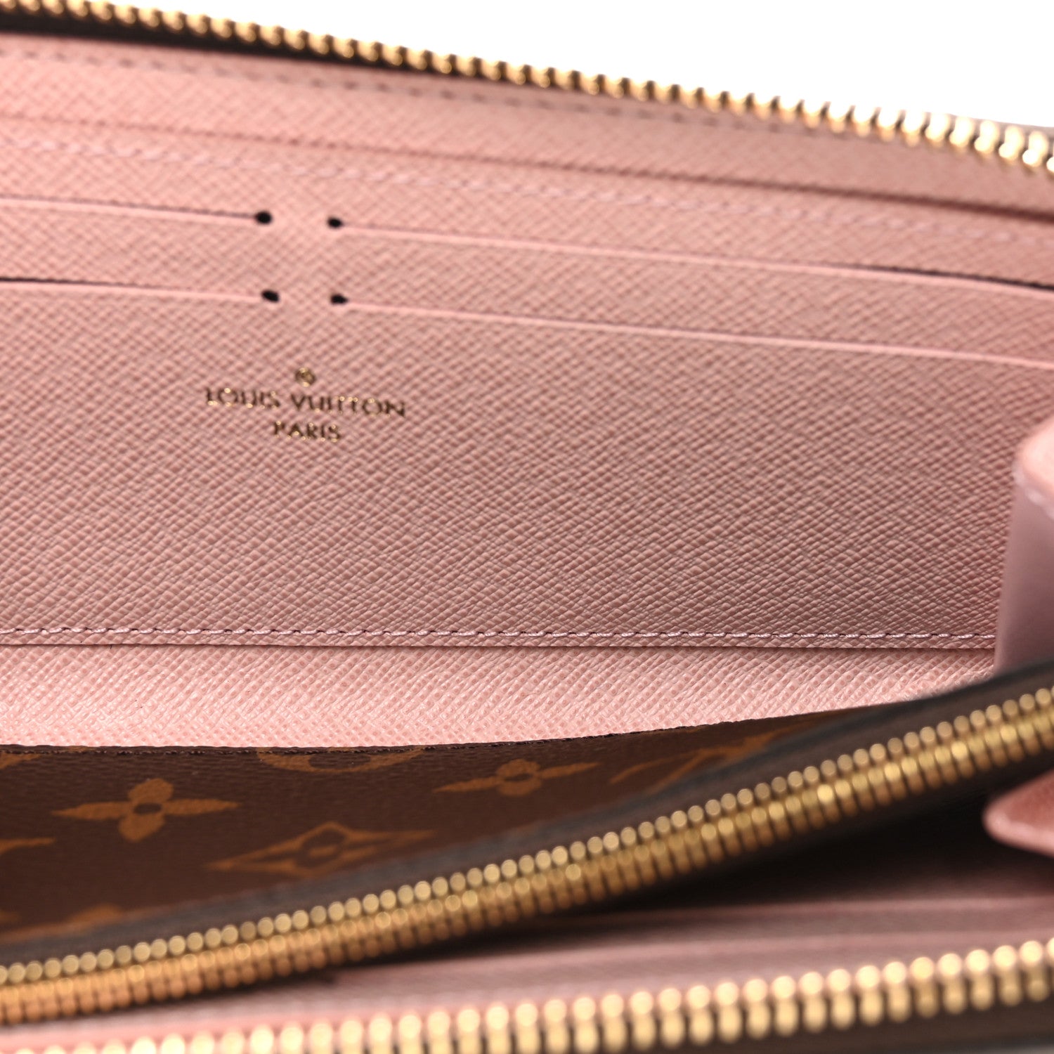 Monogram Clemence Wallet Rose Ballerine