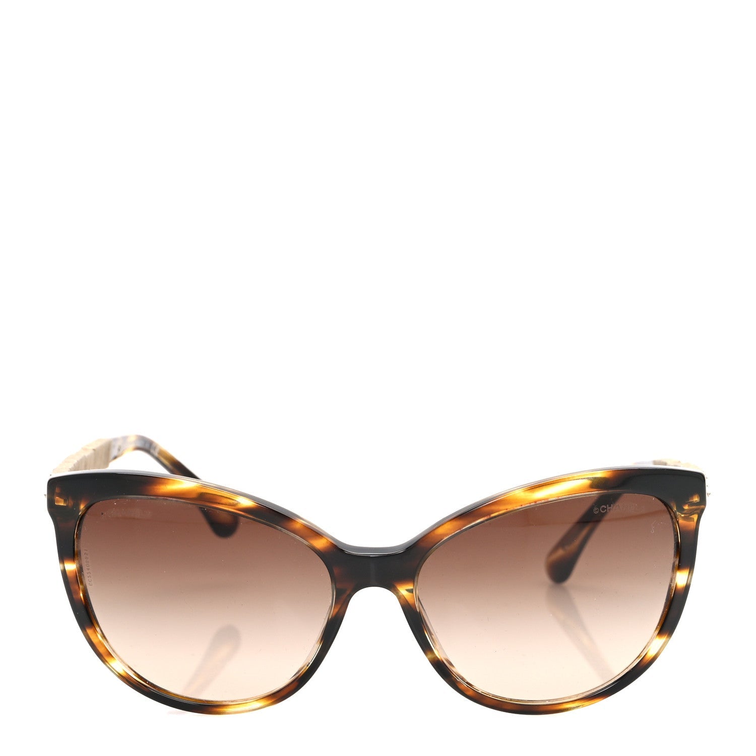 Crystal Baguette Cat Eye Bijou Sunglasses 5307-B Tortoise